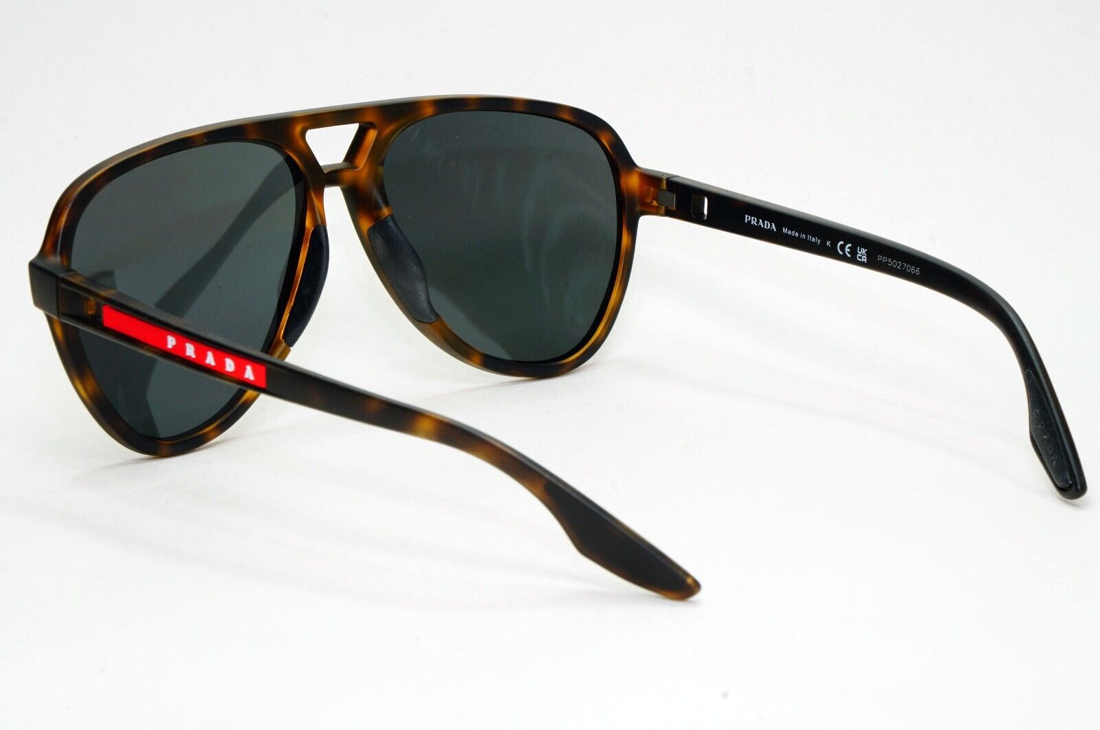 Prada Sunglasses Brown Tortoise Matte Black Pilot Large PS06WS SPS 06W 581-06F
