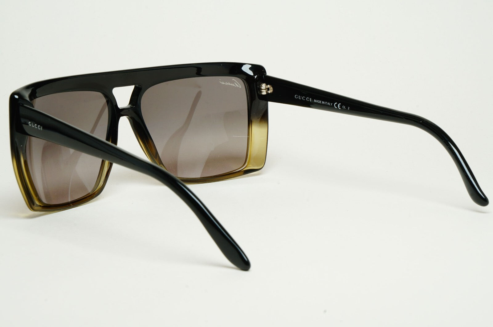 Gucci Sunglasses 2010 Vintage Unisex Square Black Grey GG 3532/S 3G0EU 59mm