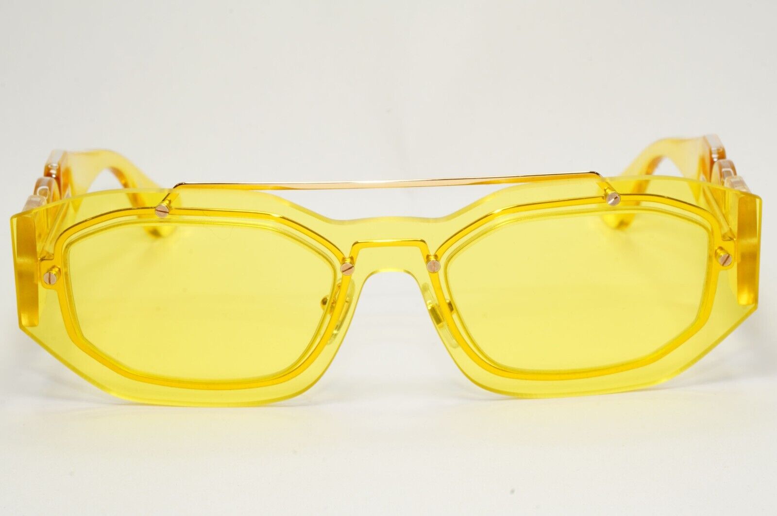 Versace Sunglasses Yellow Transparent Gold Medusa MOD VE 2235 1002/85 51mm