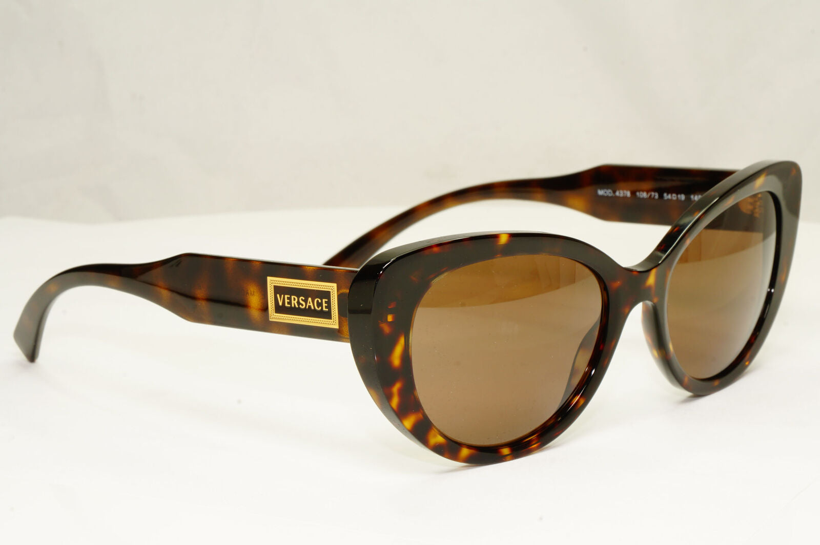 Versace Womens Brown Sunglasses Square Havana Tortoiseshell MOD 4378 108/73