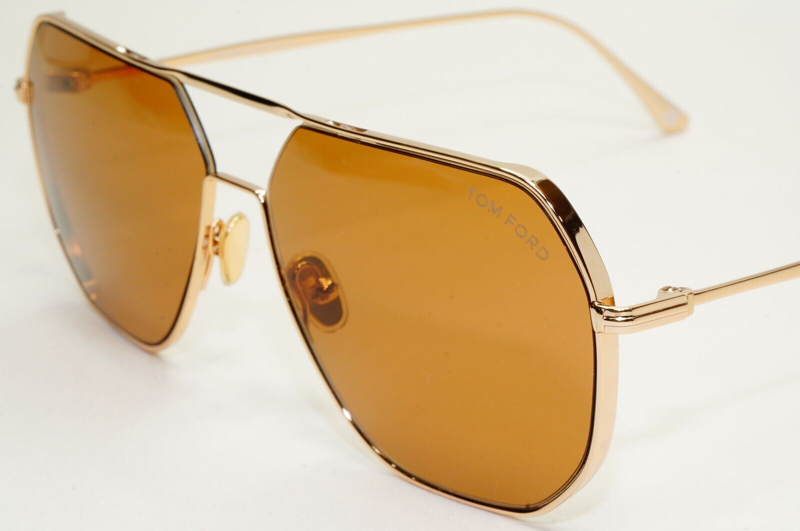 Tom Ford Sunglasses Gilles-02 Gold Brown Metal Navigator Pilot FT0852 TF 852 28E