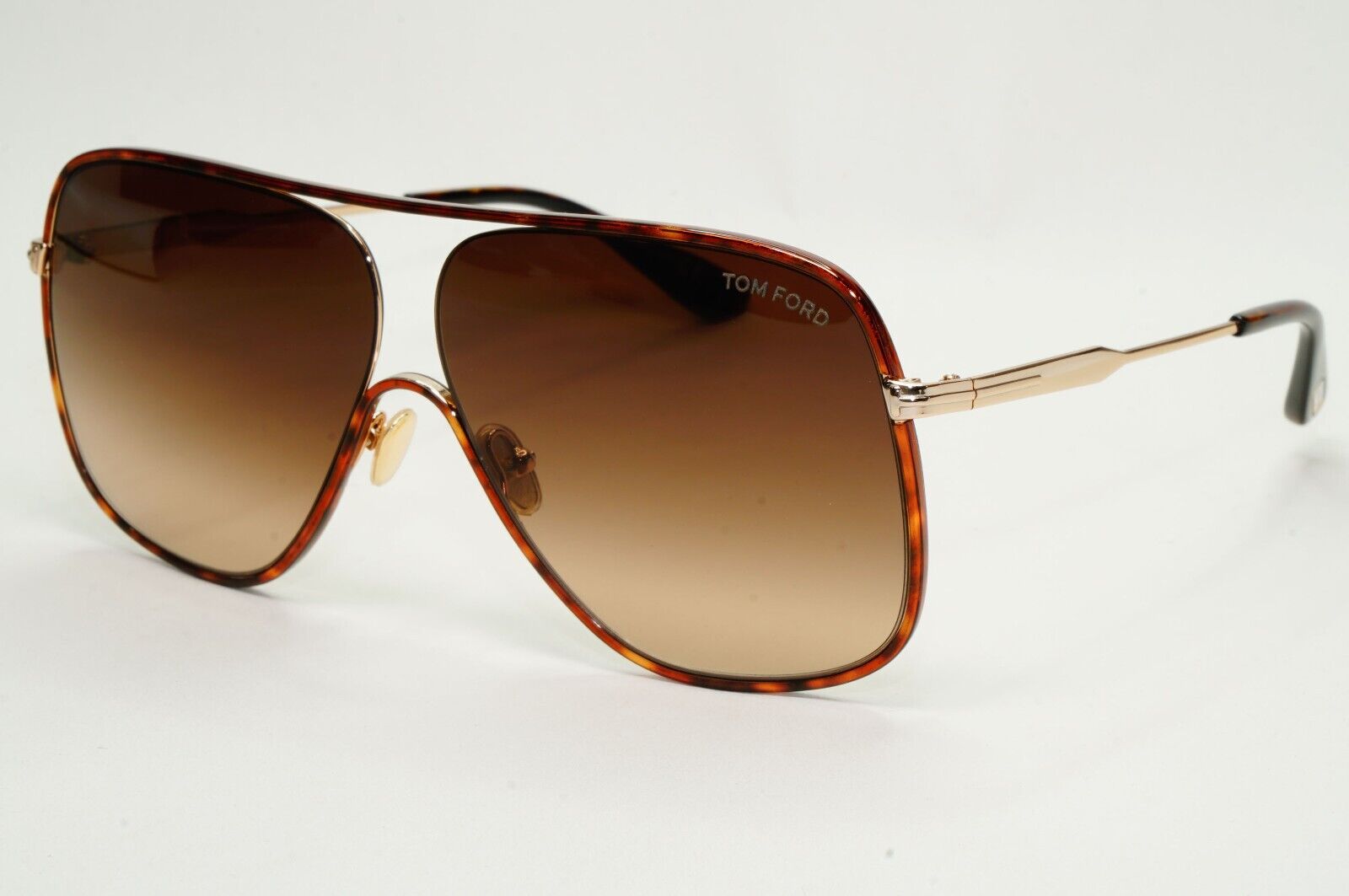 Tom Ford Sunglasses Brady Oversized Brown Gold Gradient Square FT0841 TF 841 28F