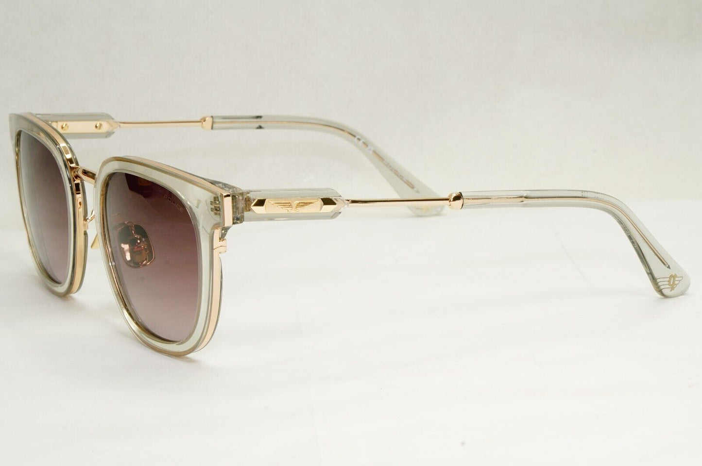 Police Sunglasses Transparent Gold Brown Gradient SPL F19 Prince 3 COL 0M78 51mm