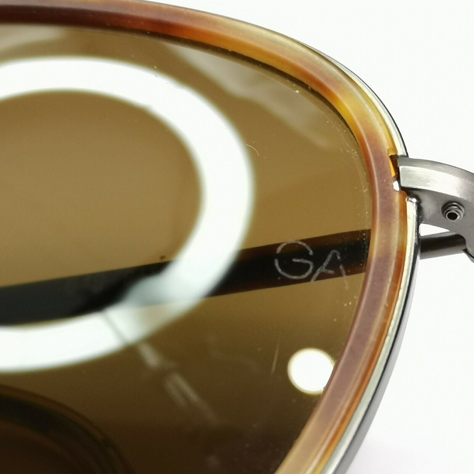 Giorgio Armani 1997 Vintage Sunglasses Brown Tortoise Square Glass Lens 649 943