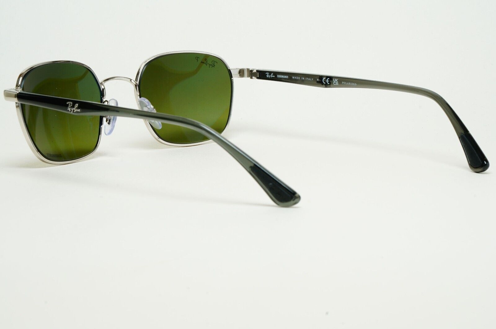 Ray-Ban Sunglasses Polarized Chromance Silver Green Mirror Gold RB 3664CH 003/6O