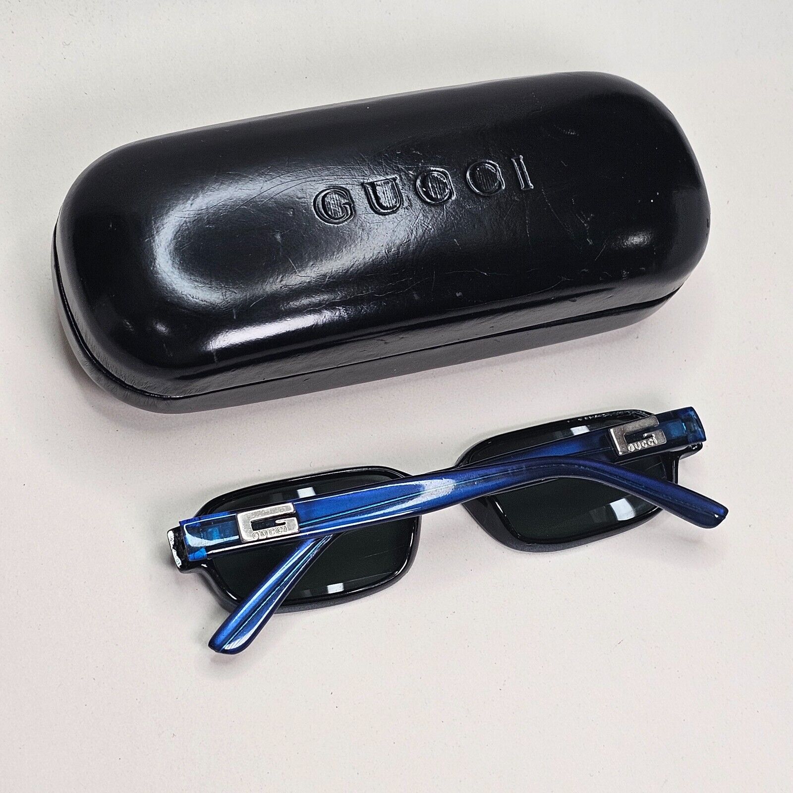 Gucci Sunglasses 1995 Vintage Blue Green Glass Lens Rectangle GG 2440 D8B 250924