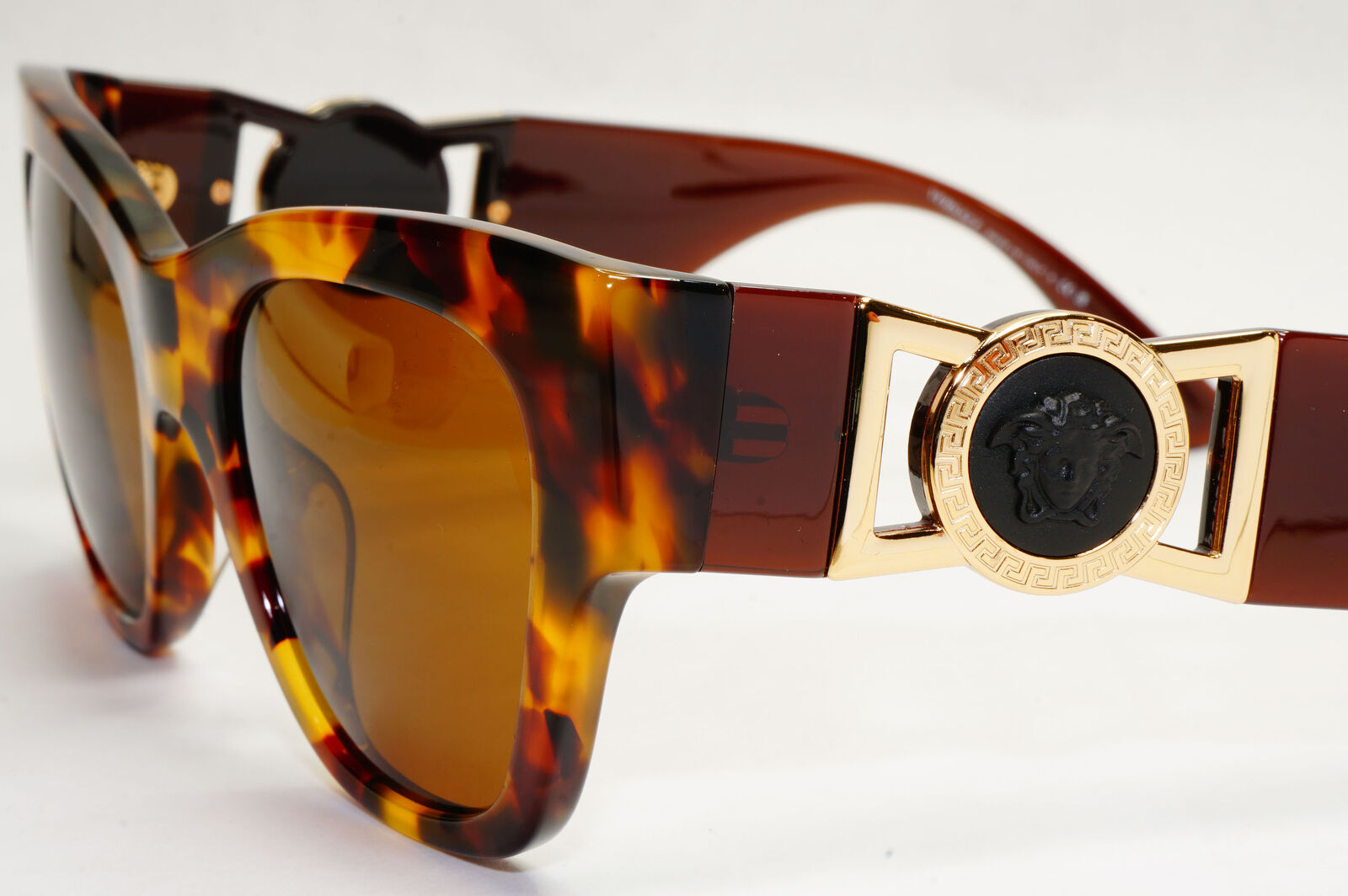 Versace Sunglasses Gold Brown Tortoiseshell Medusa Square MOD VE 4415-U 5119/63
