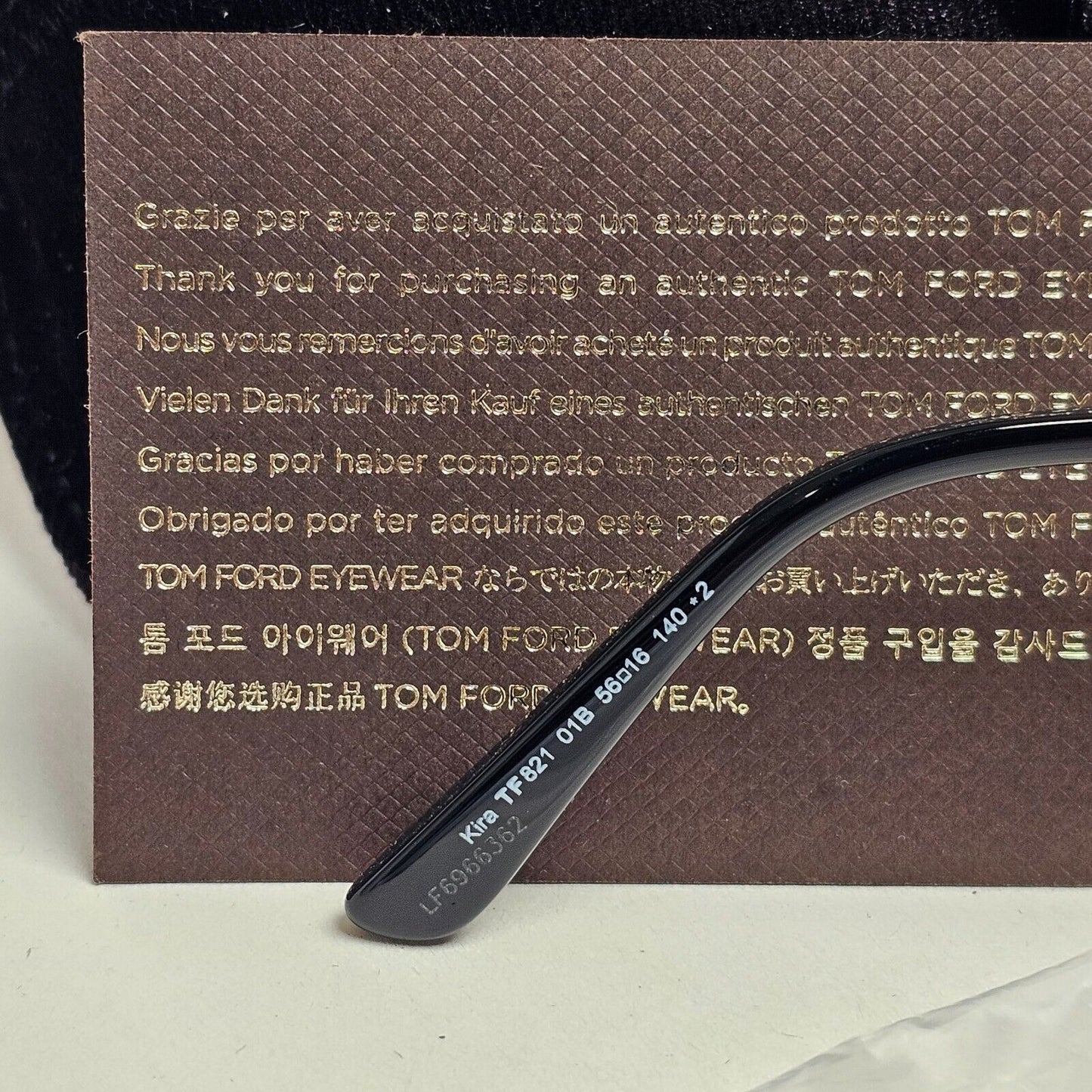 Tom Ford Sunglasses Kira Black Silver Grey Gradient Cat Eye FT0821 TF 821 01B