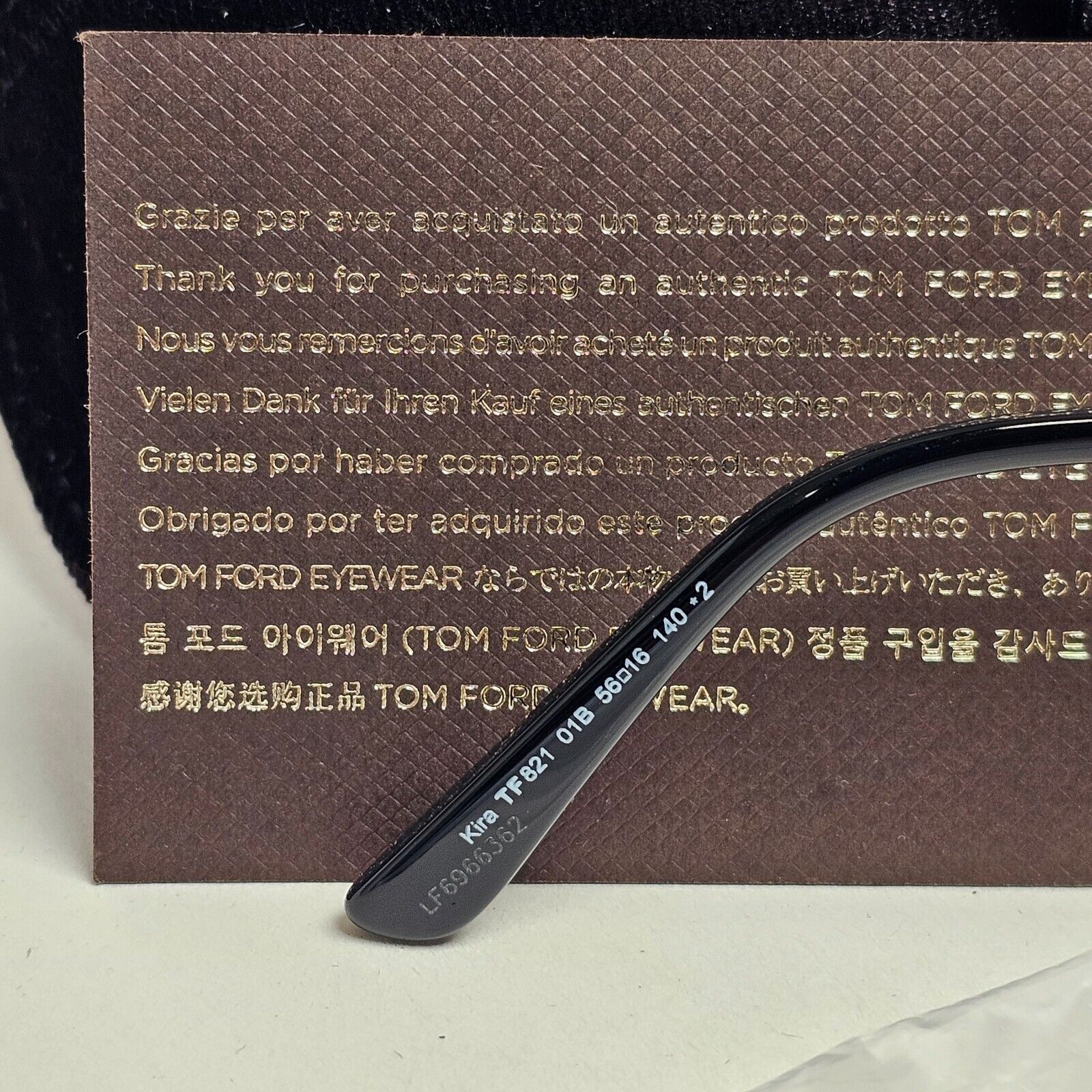Tom Ford Sunglasses Kira Black Silver Grey Gradient Cat Eye FT0821 TF 821 01B