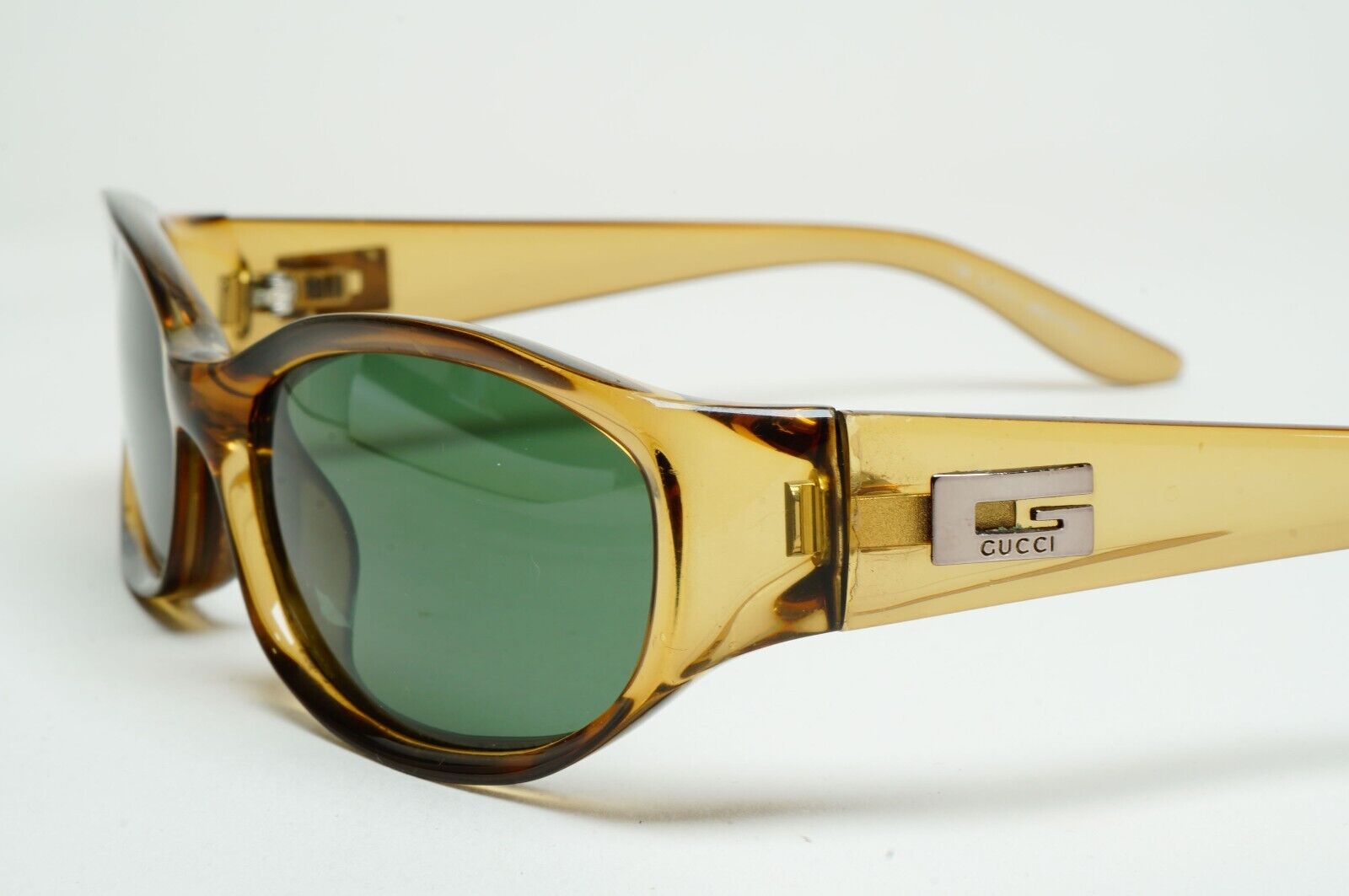 Gucci Sunglasses 1998 Vintage Honey Transparent Brown Green GG 2456/S K02 290125