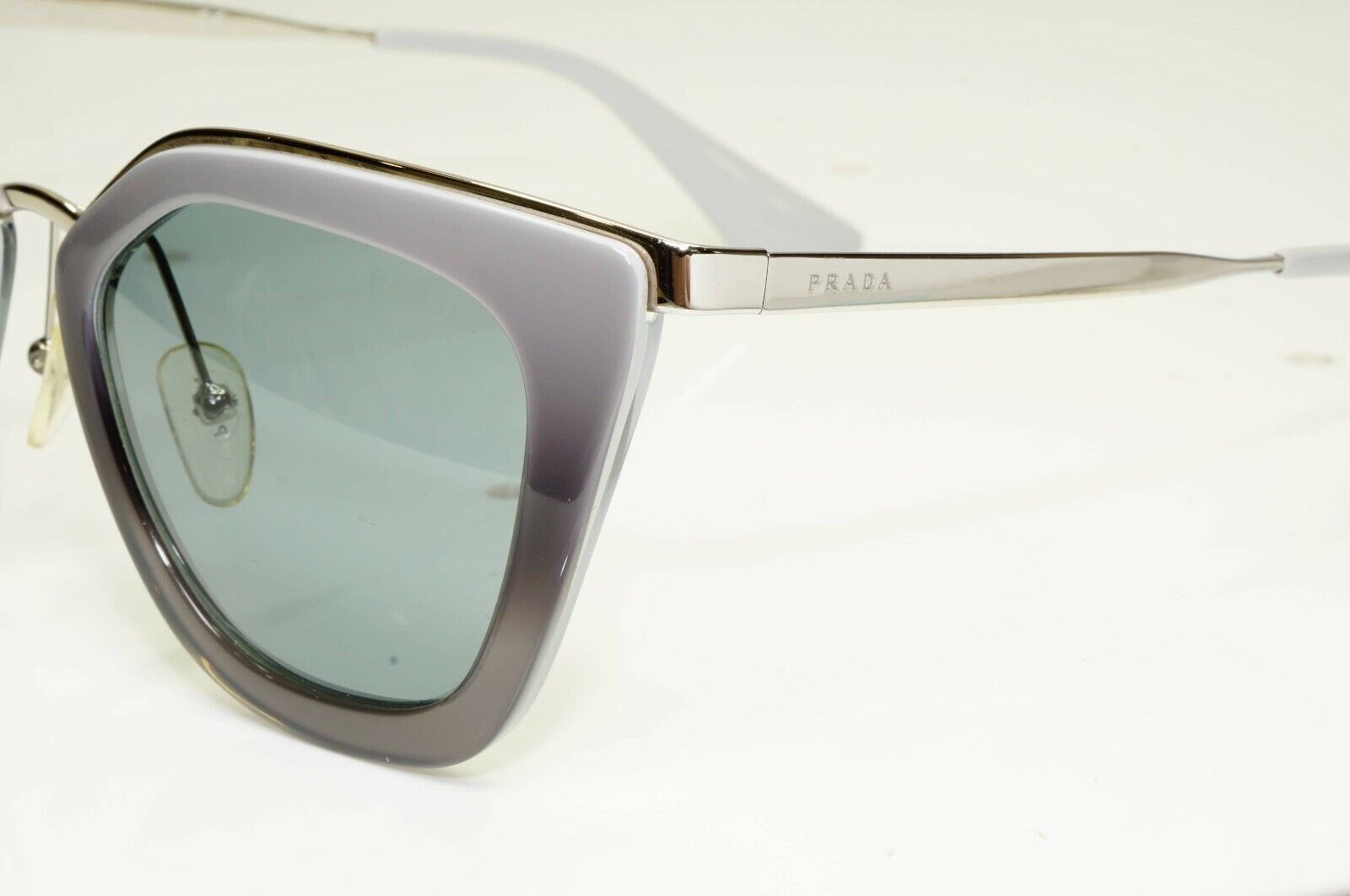 Authentic Prada Womens Sunglasses SS17 Cinema Grey Silver Square SPR 53S UFV-3C2