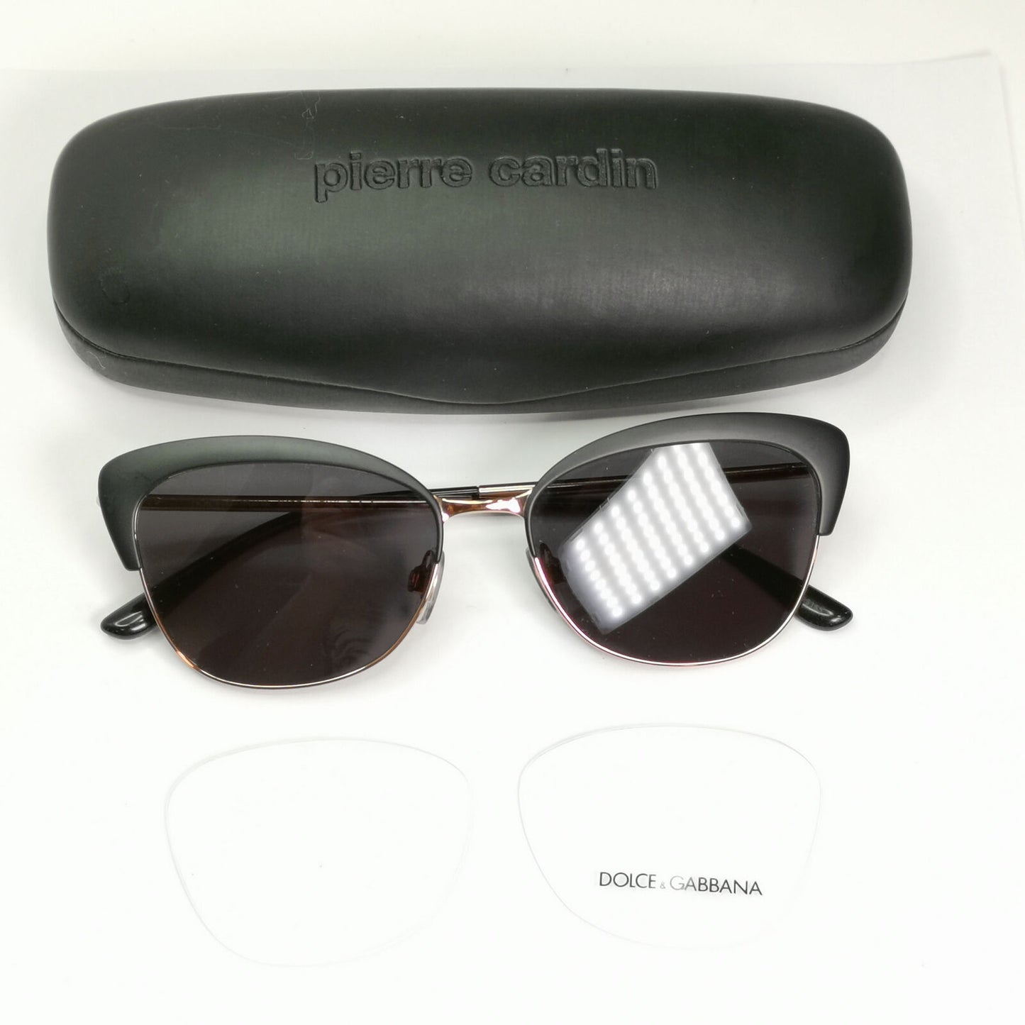Dolce & Gabbana Gold Black Womens Designer Sunglasses DG 1298 01 36185