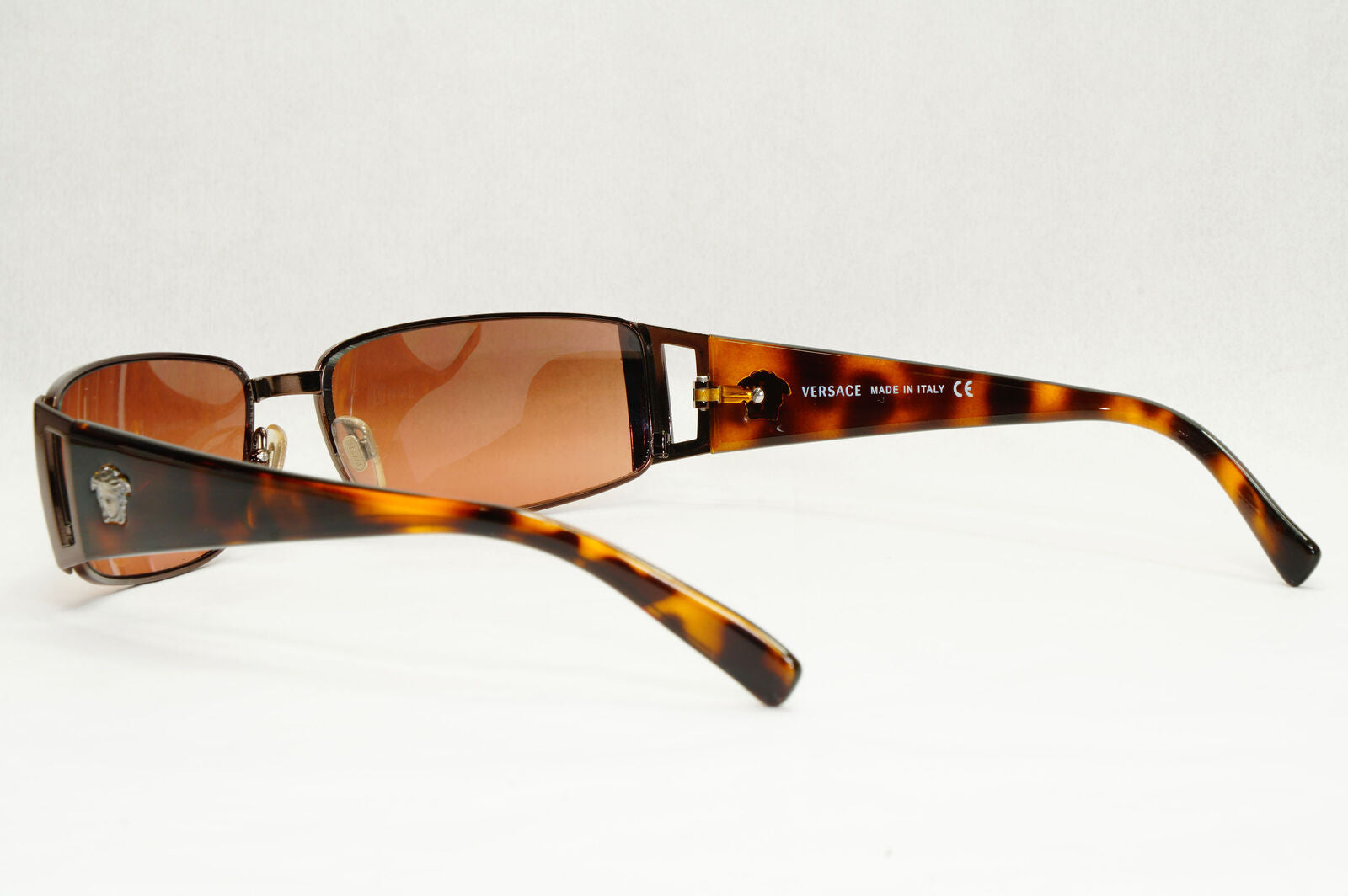 Versace Sunglasses 2003 Vintage Rectangle Brown Mirror MOD 2021 1006/6U 151223