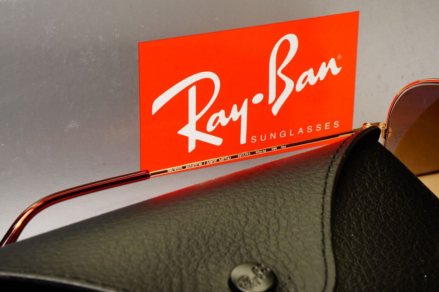 Ray-Ban Sunglasses Aviator Gold Brown Gradient RB 3025 Aviator 001/51 55mm Small