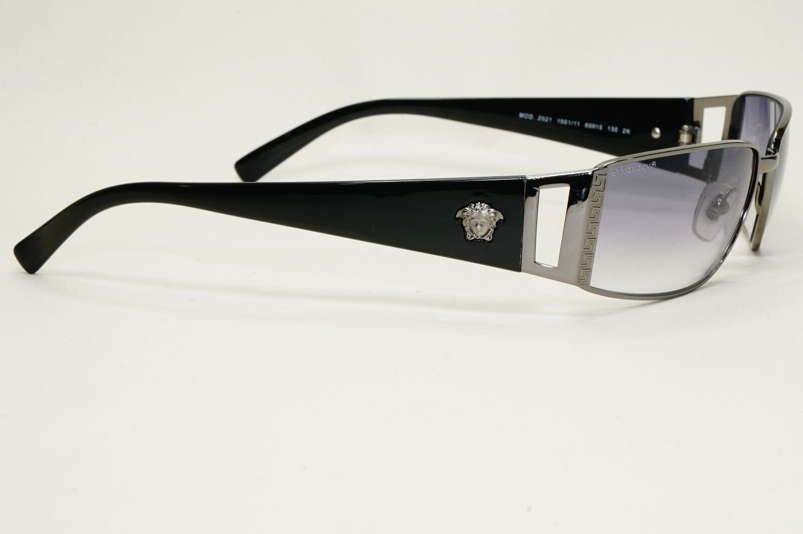 Versace Sunglasses 2003 Vintage Grey Gunmetal Black MOD 2021 1001/11 60mm 270924