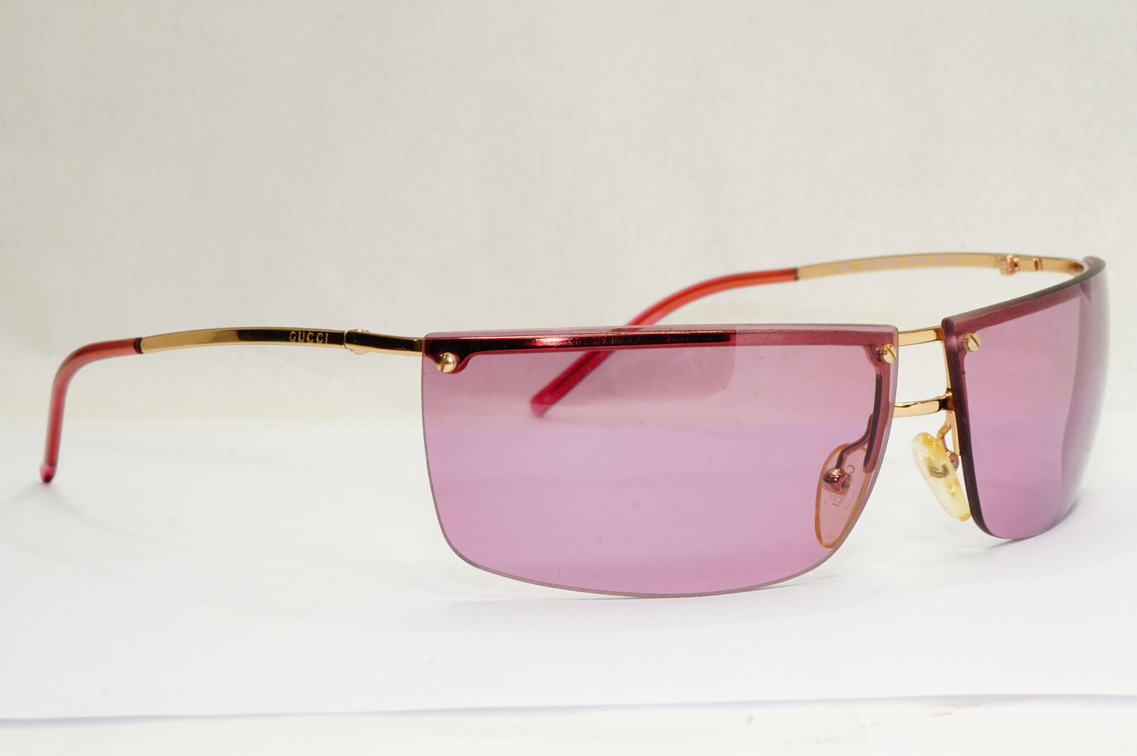 Gucci Sunglasses 2003 Vintage Gold Violet Pink Rimless GG 2653/S 000T9 190224