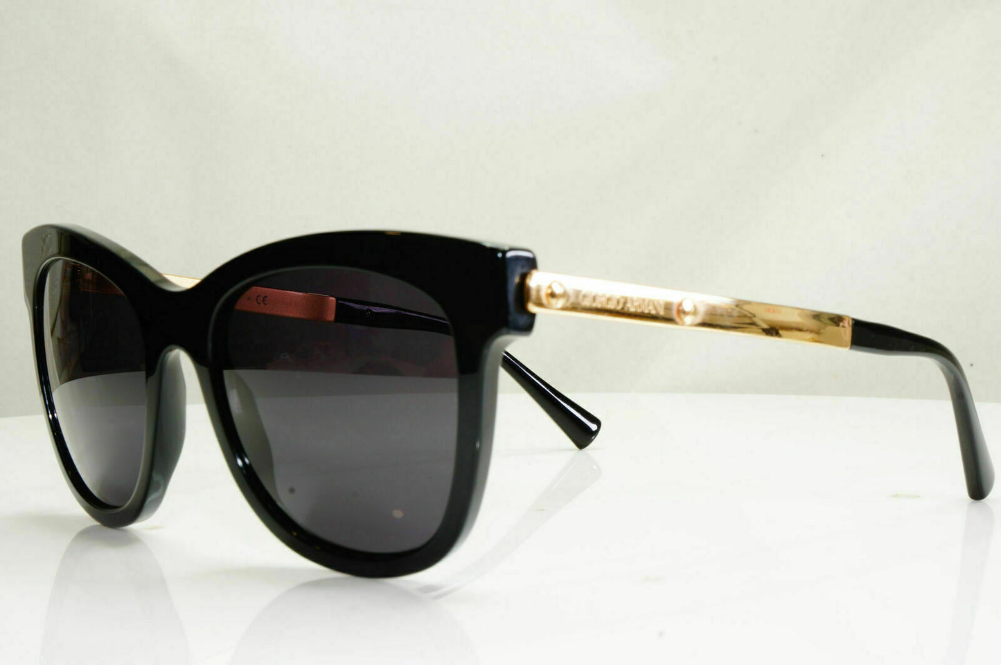 Authentic GIORGIO ARMANI Sunglasses Gold Square BLACK AR 8011 5017/87 27006