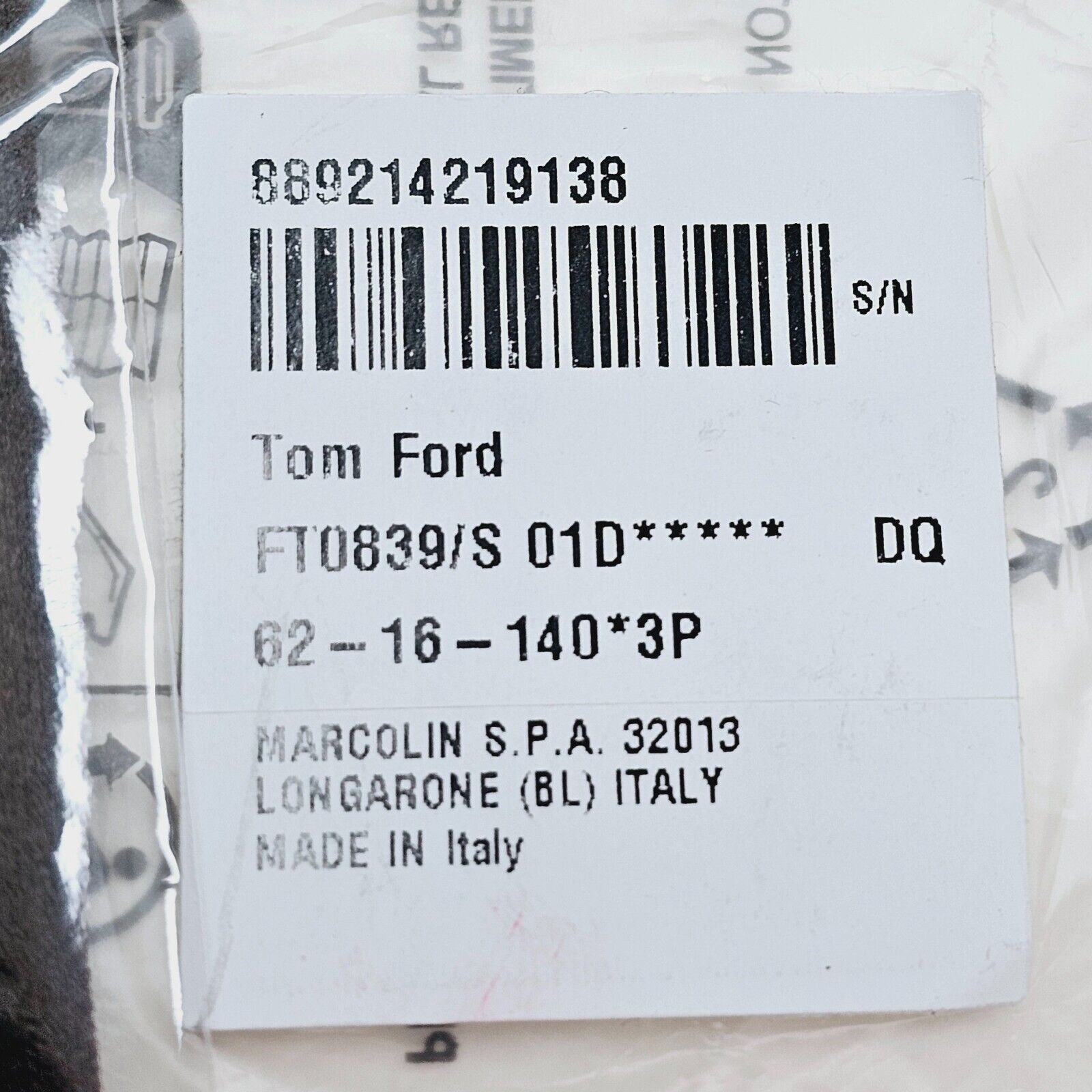 Tom Ford Sunglasses Claudia-02 Black Polarised Grey Large FT0839 TF839 01D 62mm