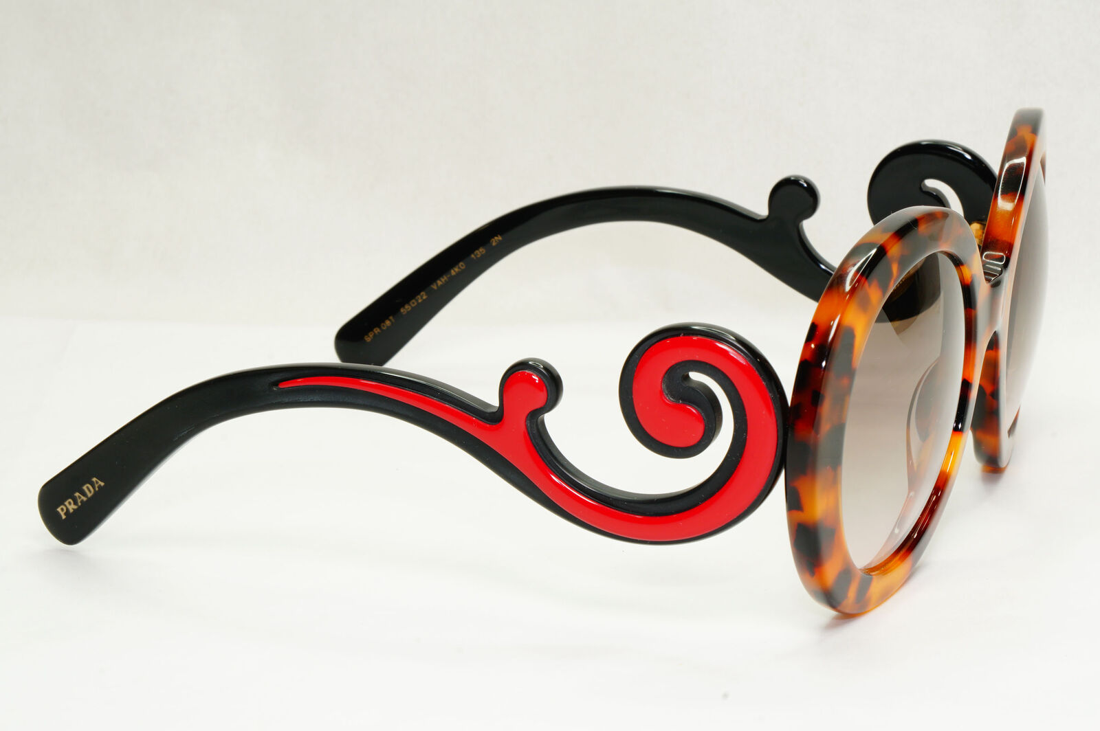 Prada Sunglasses Baroque Swirl Brown Red Gradient PR08TS SPR 08T VAH-4K0 141223