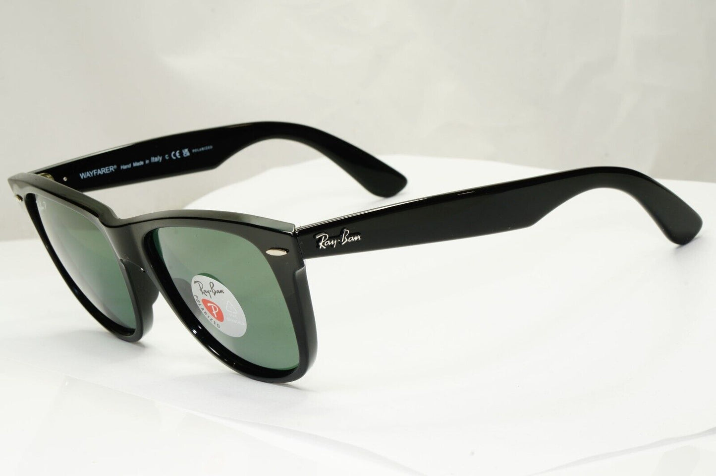 Ray-Ban Sunglasses Wayfarer Polarised Square Black RB 2140 901/58 Large 54mm
