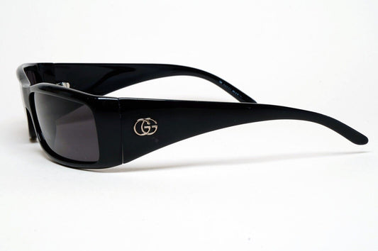 Gucci Sunglasses 1999 Vintage Black Rectangle Wrap GG 2493/S 584 220125