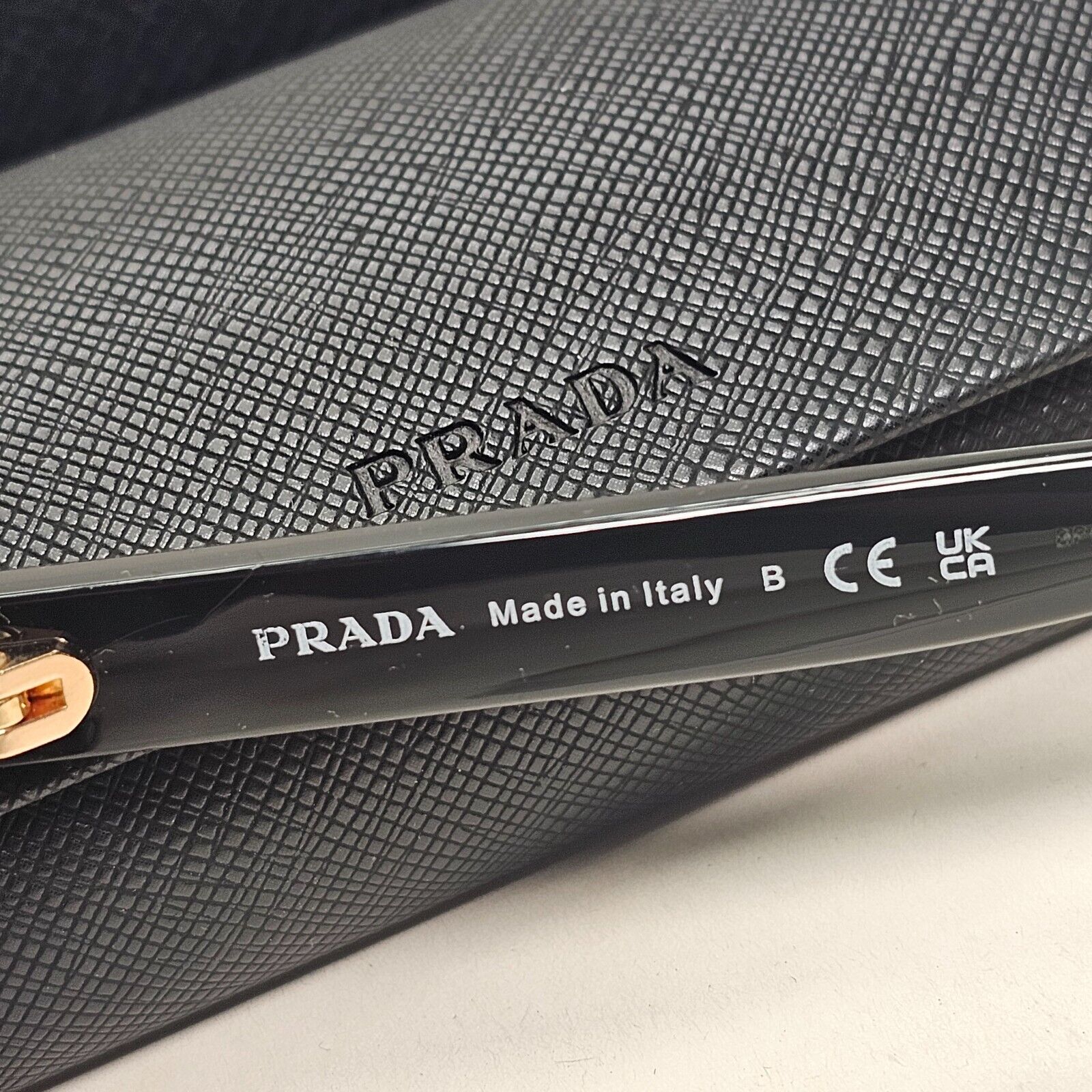 Prada Sunglasses Black Glossy Cat Eye Womens PR03WV VPR 03W 1AB-1O1 53mm