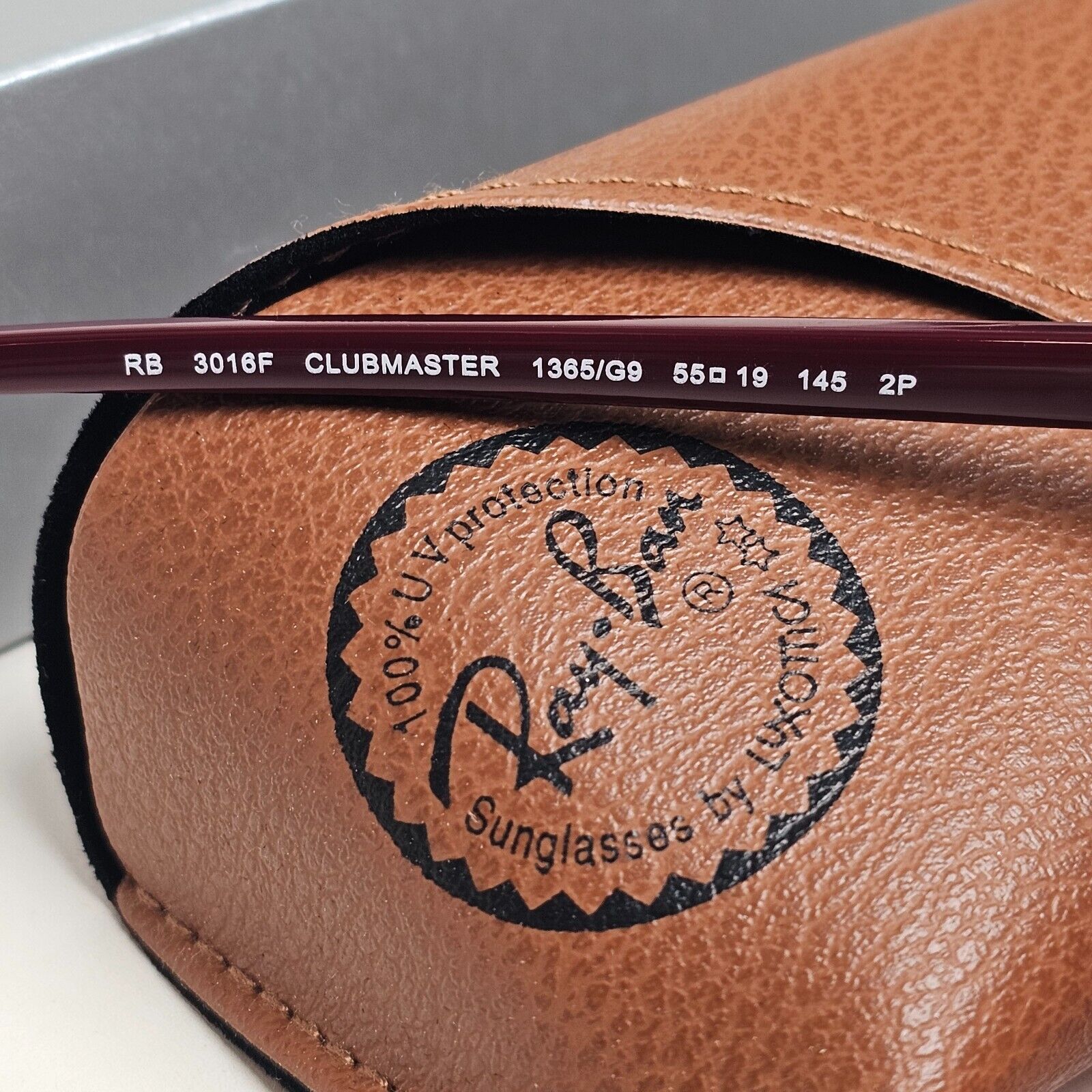 Ray-Ban Sunglasses Clubmaster Chromance Polarized Red Bordeaux RB 3016F 1365/G9
