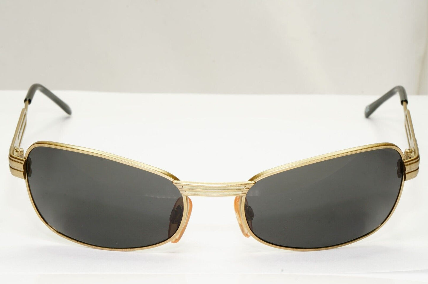 Versus 1996 by Gianni Versace Vintage Gold Black Sunglasses MOD F33 COL 86M