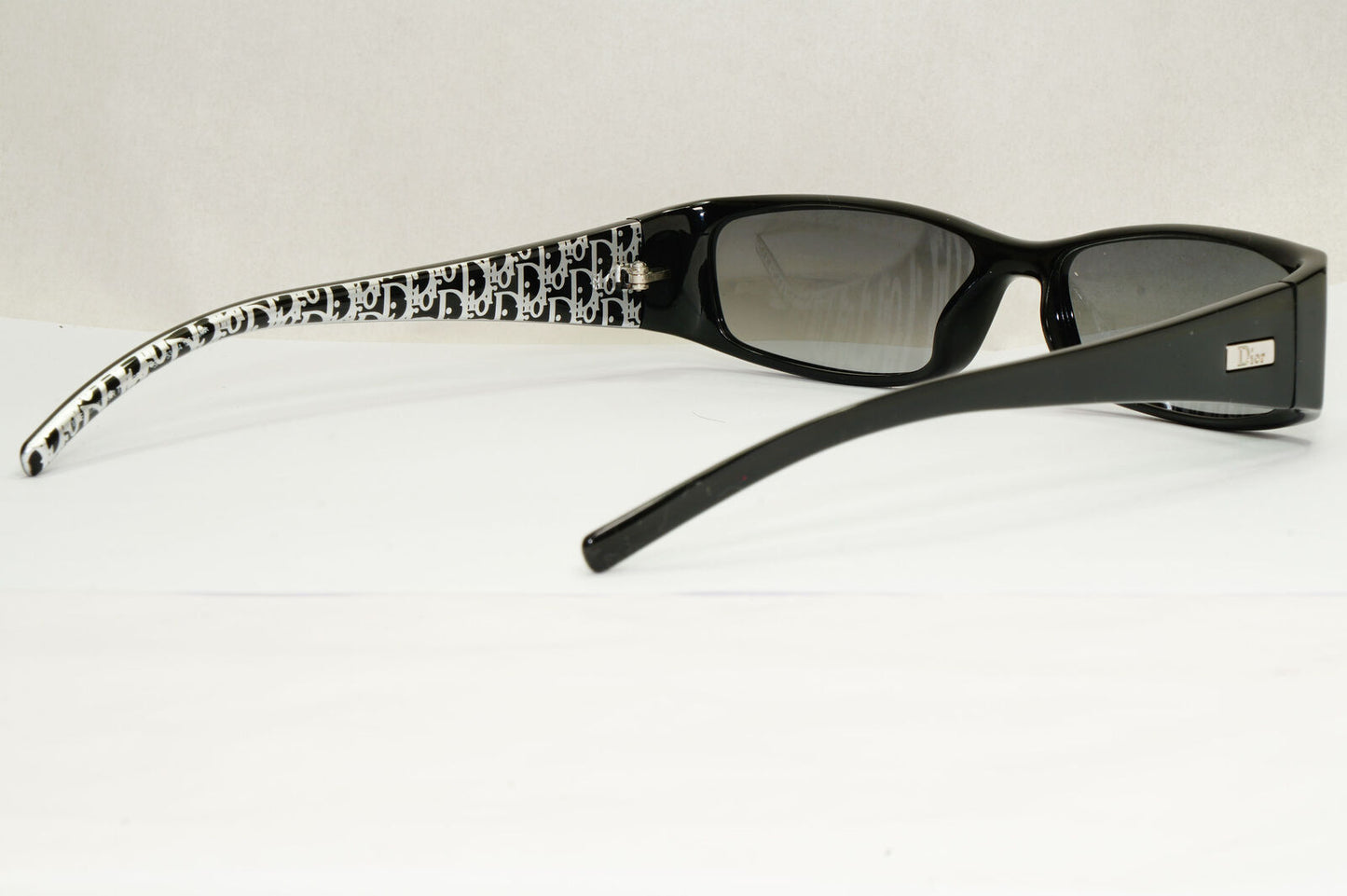 Dior Sunglasses 2004 Vintage Rectangle Black Grey Slim Small Thursday 5K3 180224