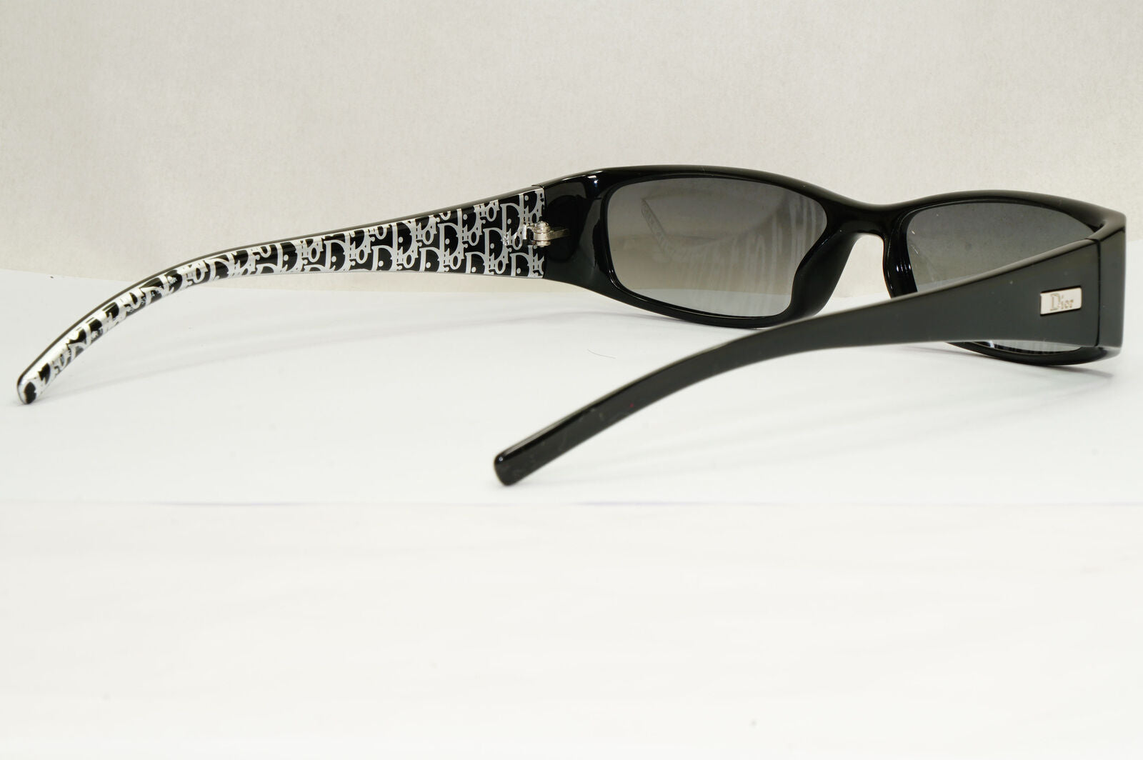 Dior Sunglasses 2004 Vintage Rectangle Black Grey Slim Small Thursday 5K3 180224