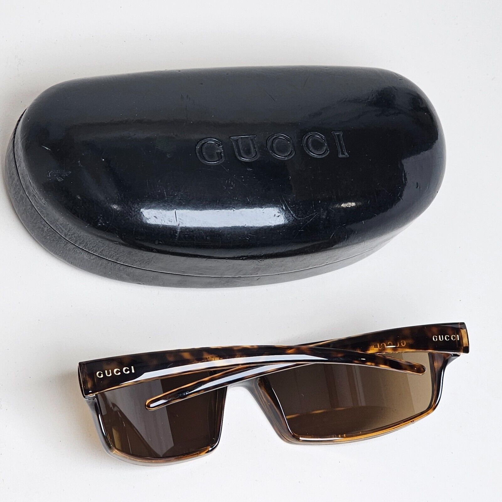 Gucci Sunglasses 1999 Vintage Brown Tortoiseshell Wrap GG 1425/S 676 250125