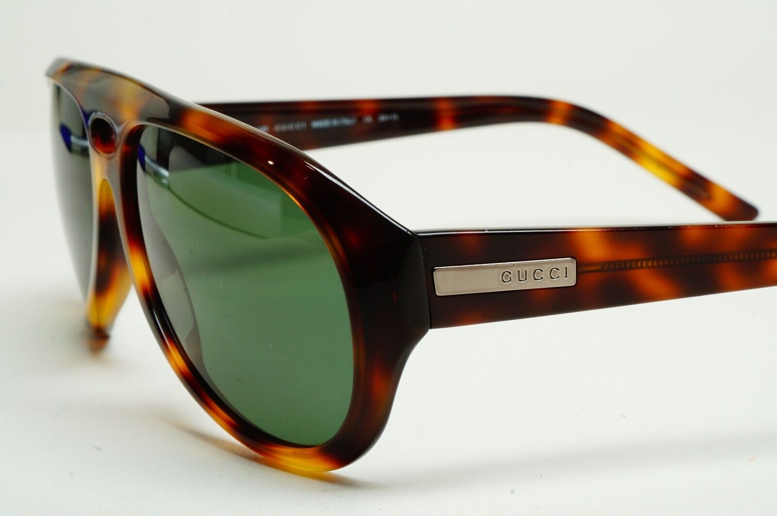 Gucci Sunglasses 1998 Vintage Brown Tortoise Green Pilot GG 1422/S 05L 310125