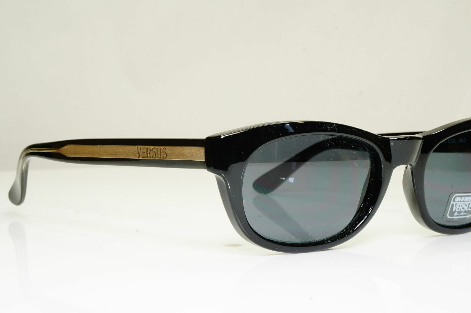 Versus Gianni Versace 1996 Vintage Black Unisex Sunglasses MOD E54 COL 852 28708