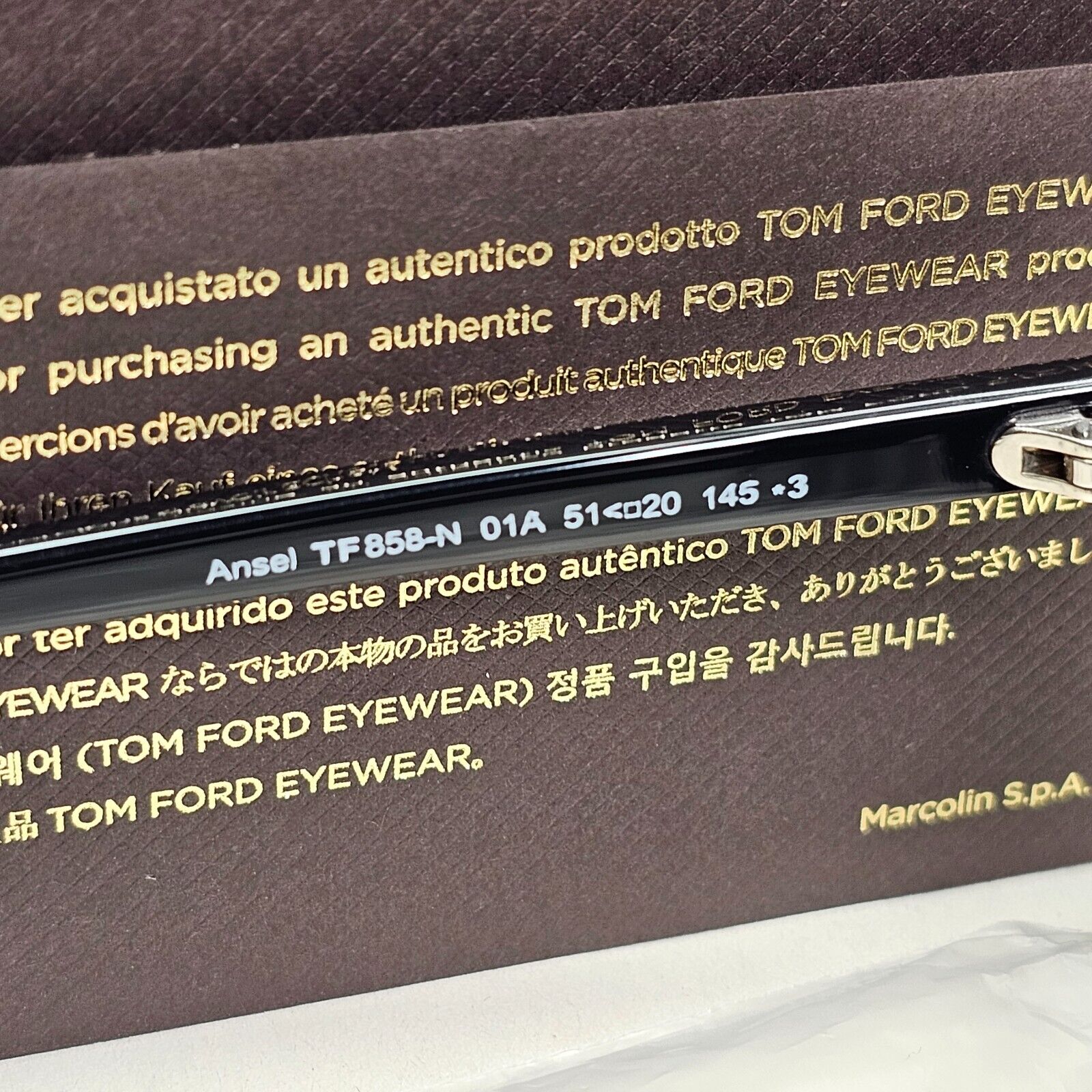 Tom Ford Sunglasses Ansel Black Glossy Square FT 0858-N TF 858-N 01A 51mm