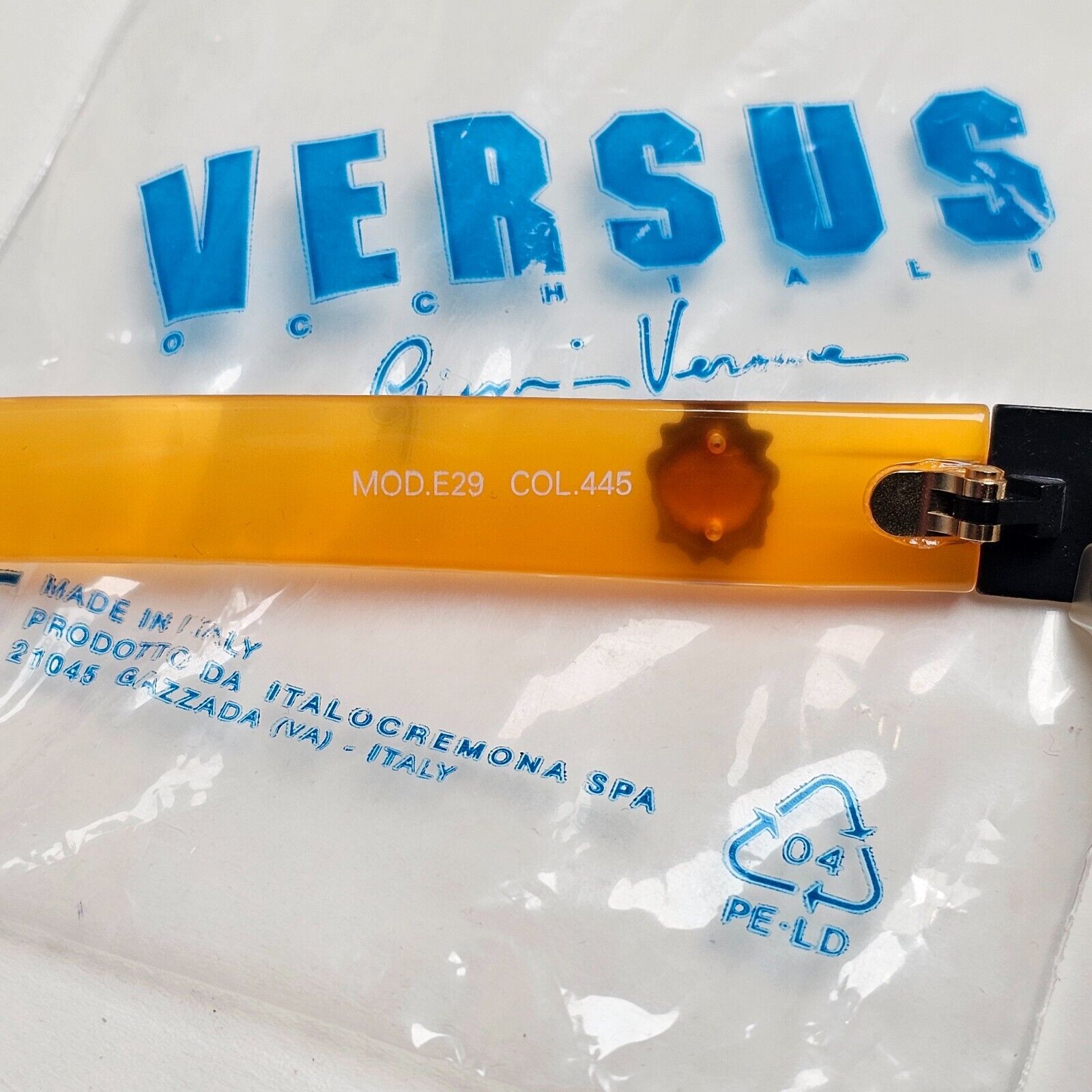 Versus Sunglasses 1996 by Gianni Versace Vintage Honey Lion MOD E29 COL 445