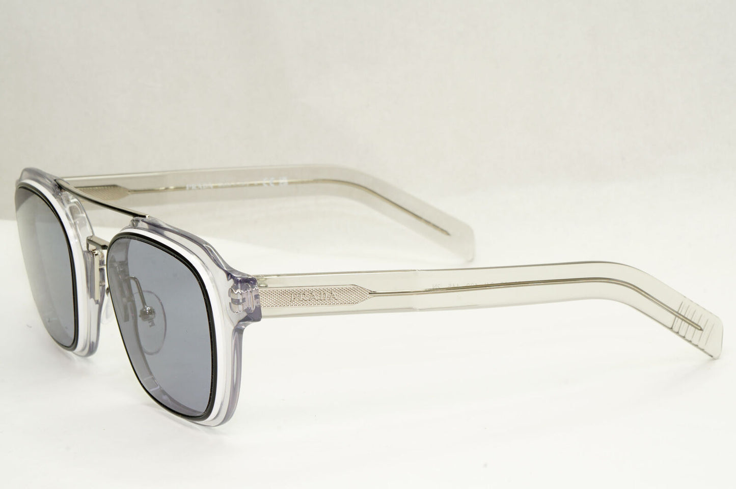 Prada Sunglasses Navigator Transparent Grey Pilot Blue SPR 07W PR07WS 04L-420