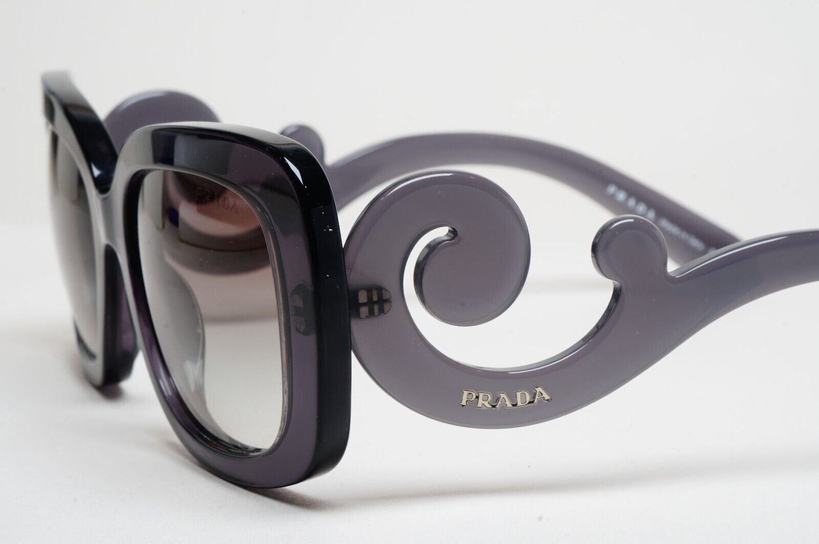 Prada Sunglasses Baroque Swirl Grey Transparent PR27OS SPR 27O KAM-0A7 250125