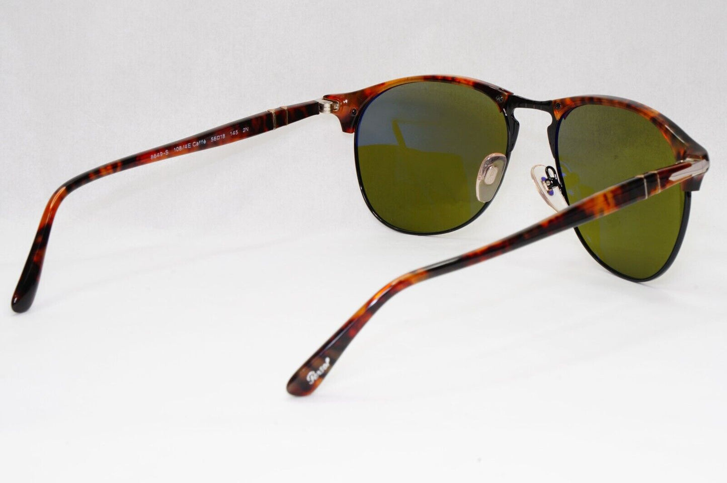 Persol Sunglasses 2015 Brown Caffe Tortoise Green Square 8649-S 108/4E 56mm
