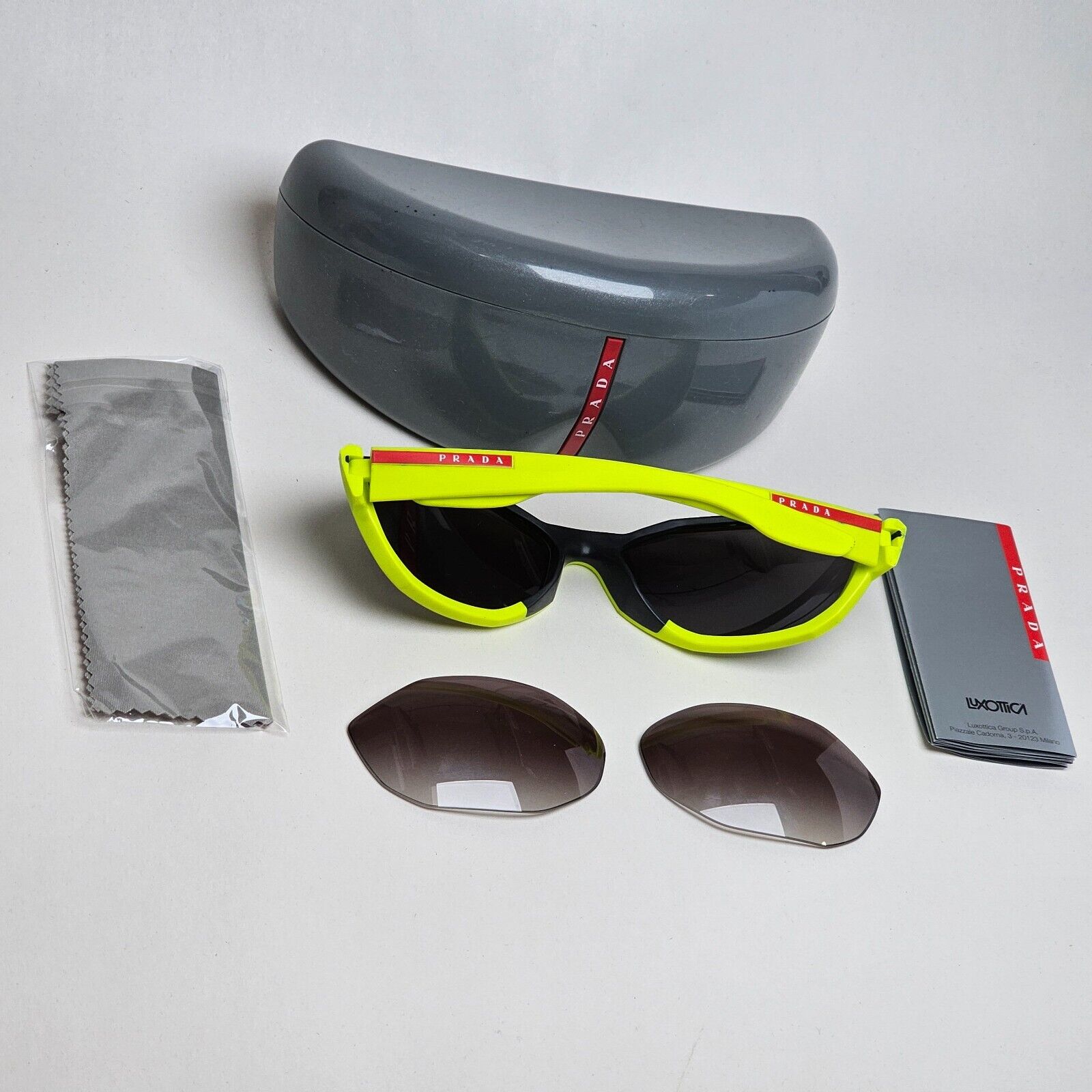 Prada Sunglasses Fluorescent Yellow Green Black PS04US SPS 04U 367-0A7 231124