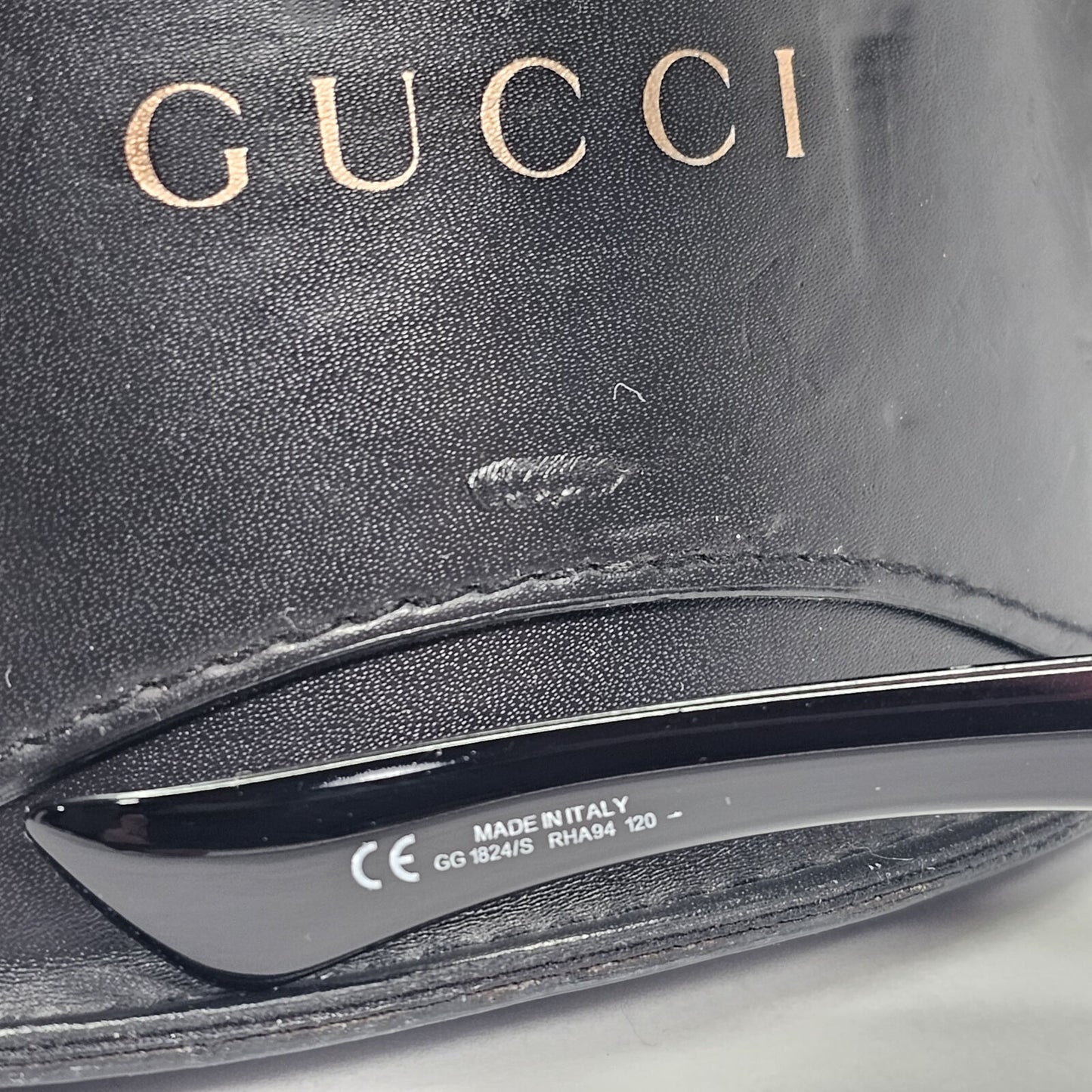 Gucci Monogram Sunglasses 2006 Vintage Shield Unisex Brown GG 1824 RHA94 191223