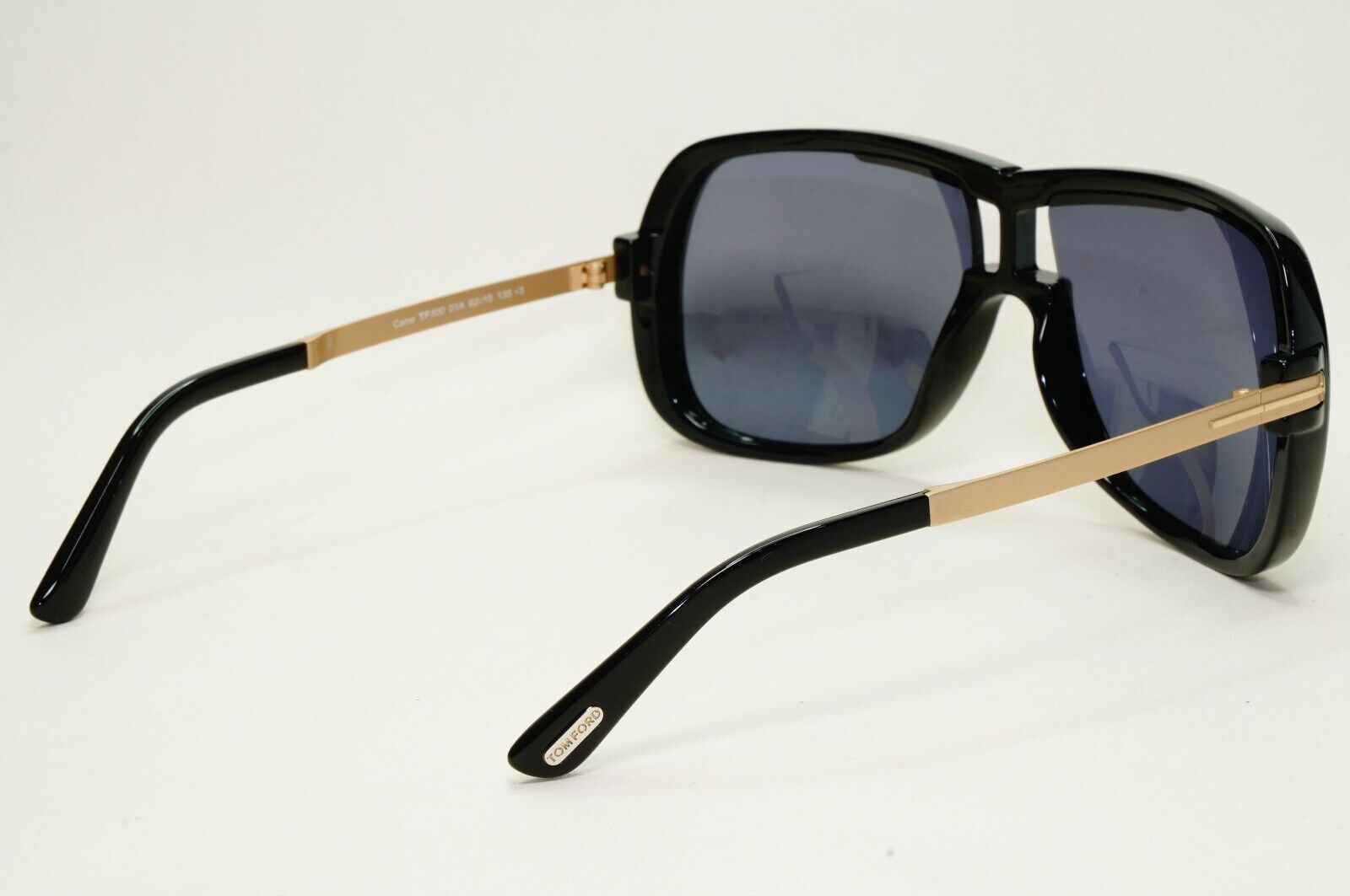 Tom Ford Sunglasses Black Gold Grey Square Caine FT0800 TF 800 01A Pilot 230924