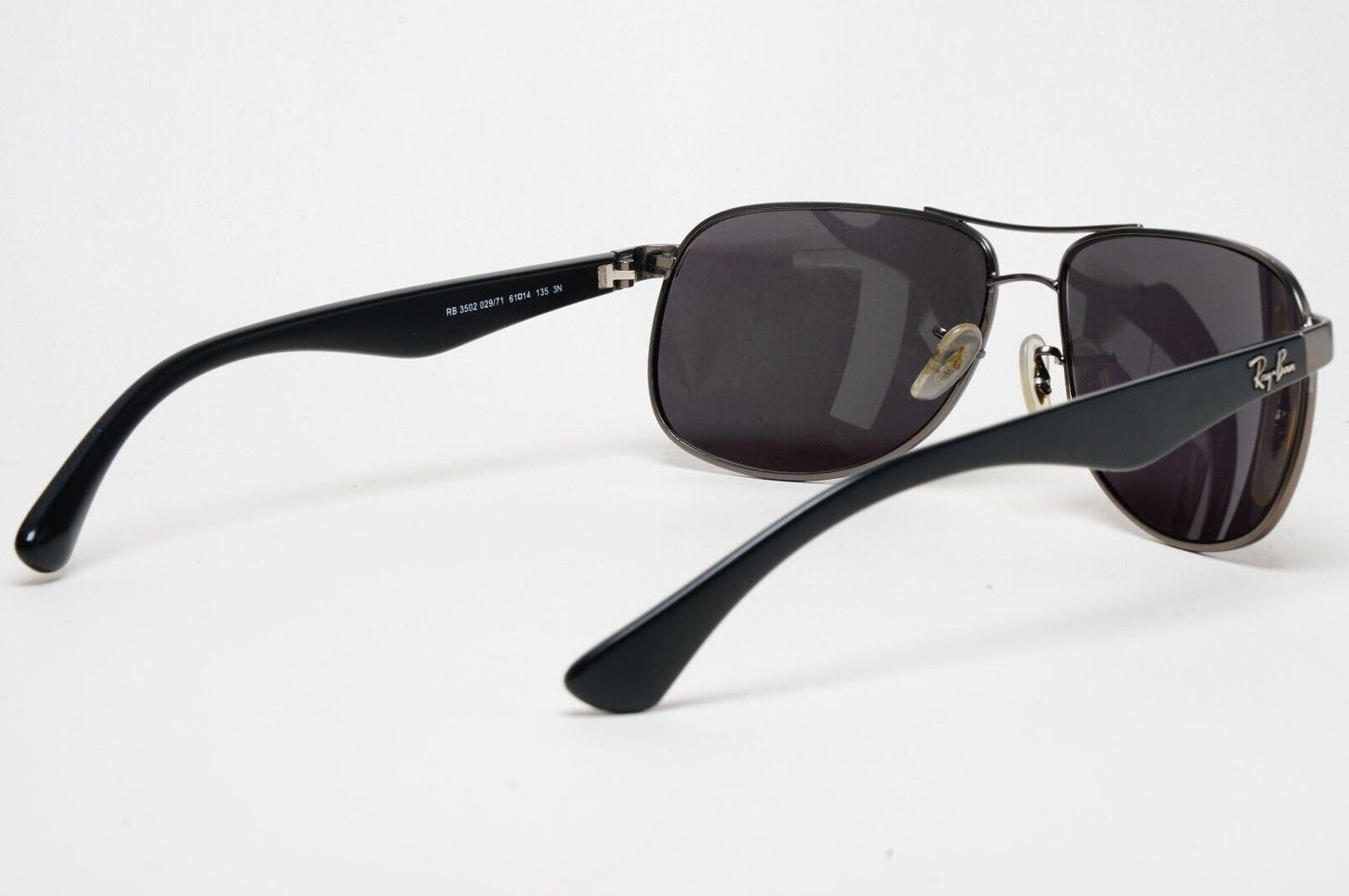 Ray-Ban Sunglasses with Custom Lenses Black Gunmetal Pilot RB 3502 029/71 211124