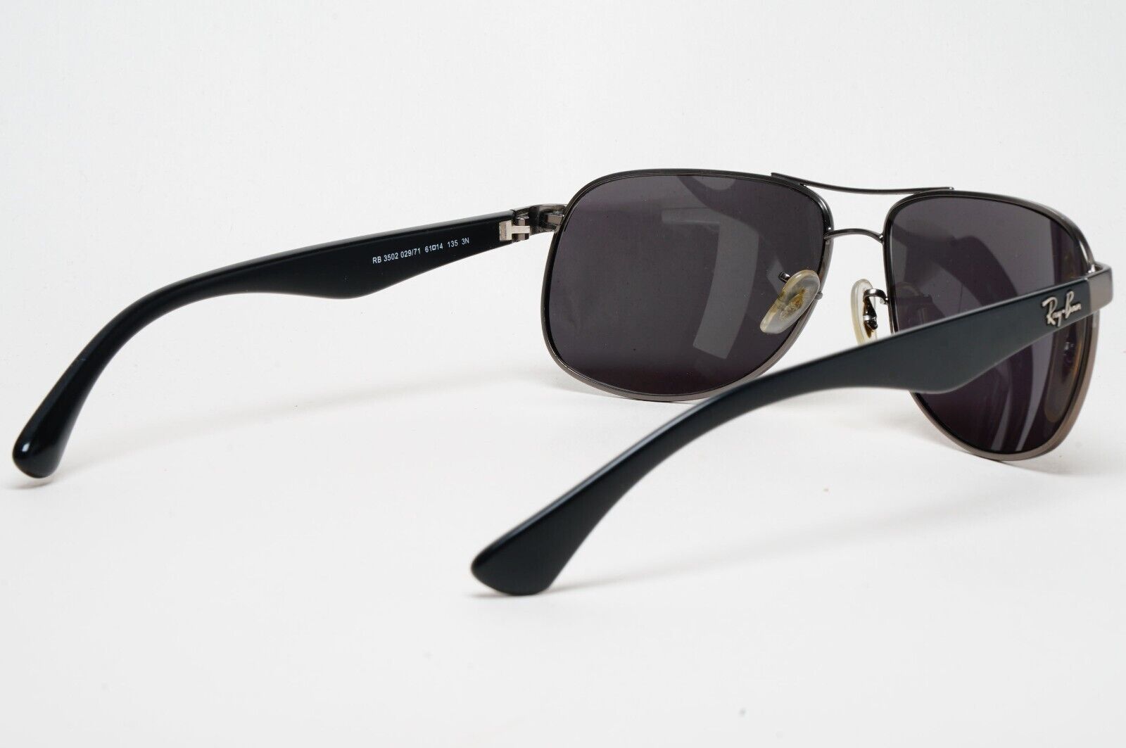 Ray-Ban Sunglasses with Custom Lenses Black Gunmetal Pilot RB 3502 029/71 211124