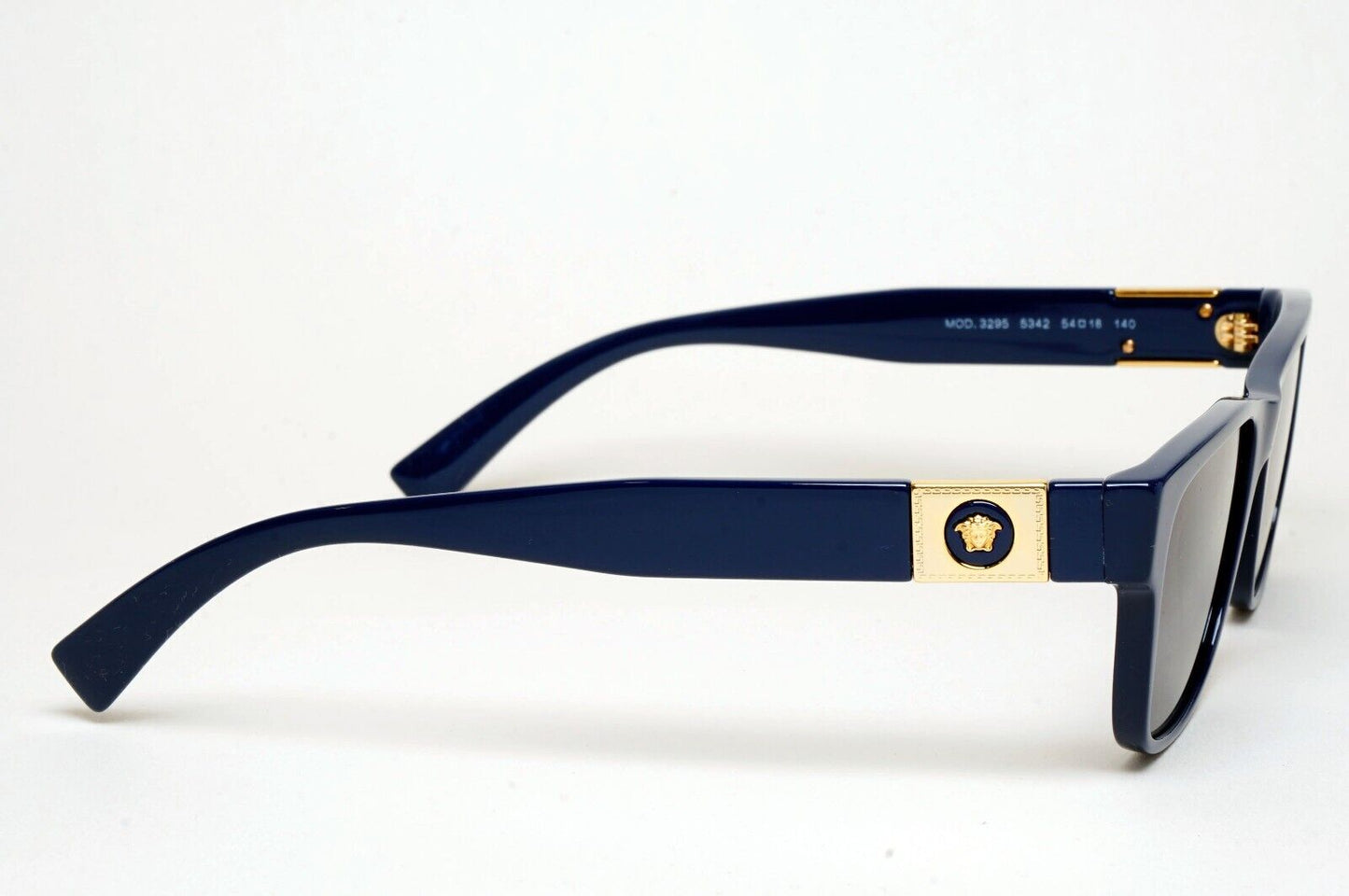 Versace Sunglasses Dark Blue Gold Medusa Square Rectangle MOD VE 3295 5342 54mm