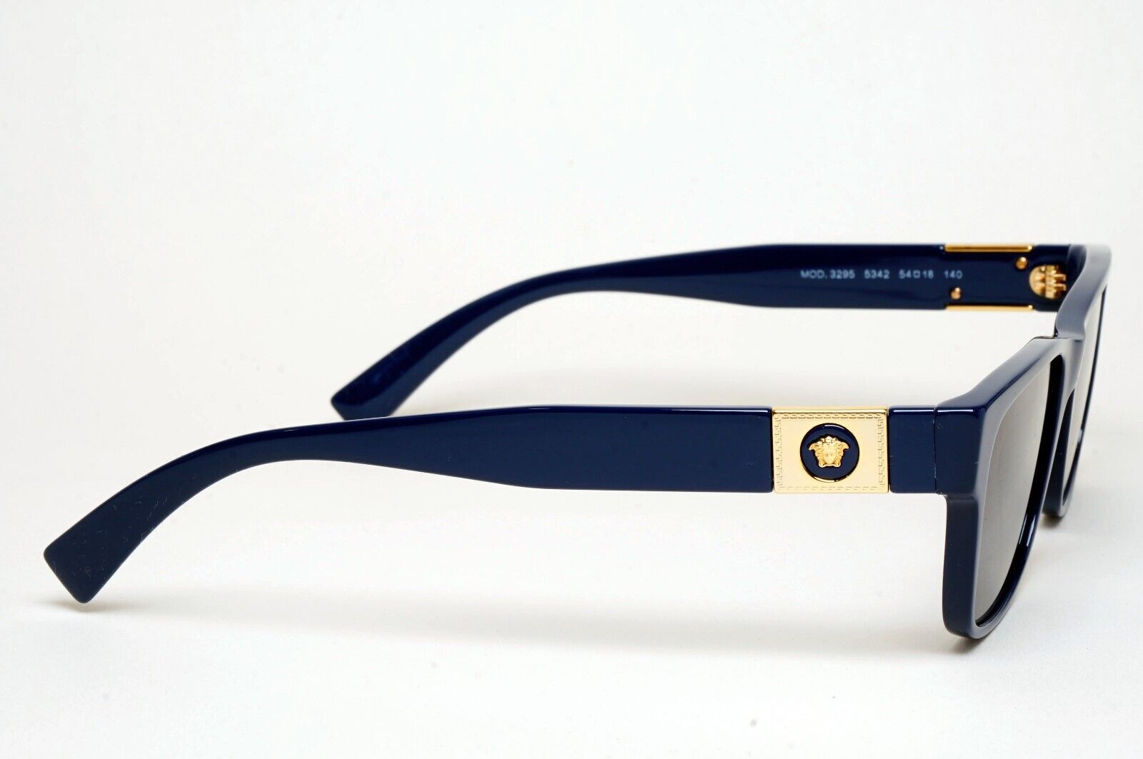 Versace Sunglasses Dark Blue Gold Medusa Square Rectangle MOD VE 3295 5342 54mm