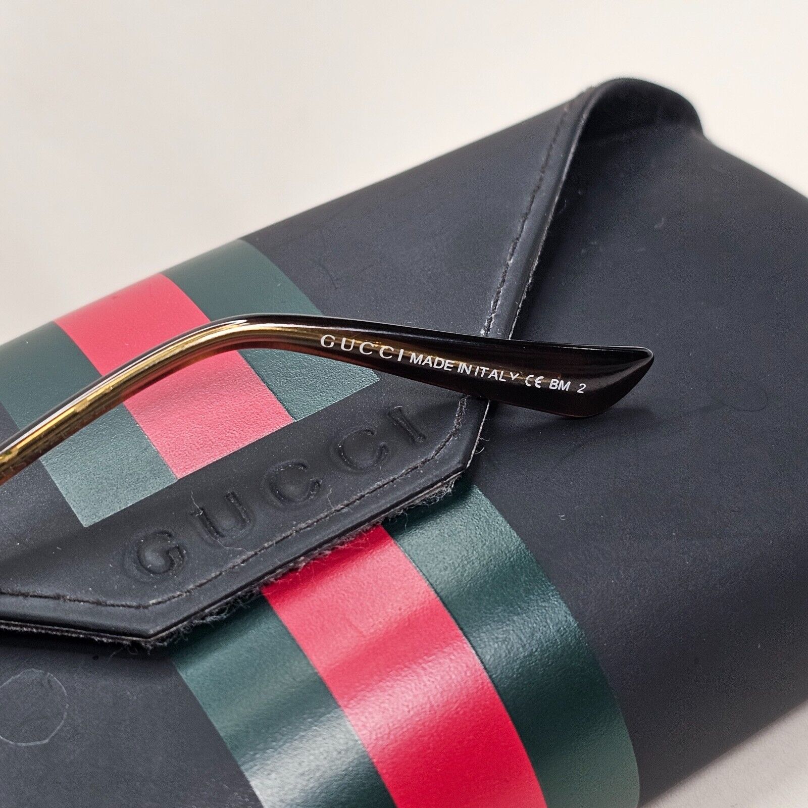 Gucci Sunglasses 2012 Vintage Brown Tortoise Green Square GG 1058/S 3MA5L 081124