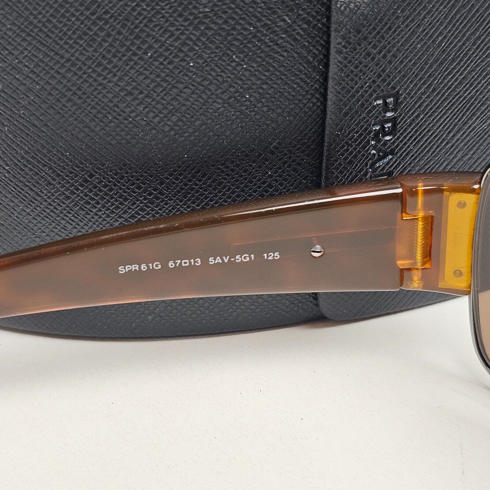 Prada Sunglasses 2005 Vintage Brown Pilot Wrap PR61GS SPR 61G 5AV-5G1 310125