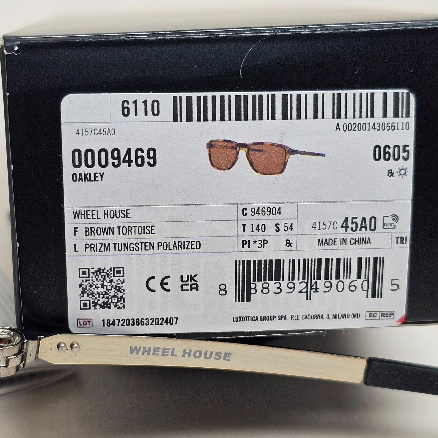 Oakley Sunglasses Wheel House Polarized Brown Tungsten OO 9469 04 54mm