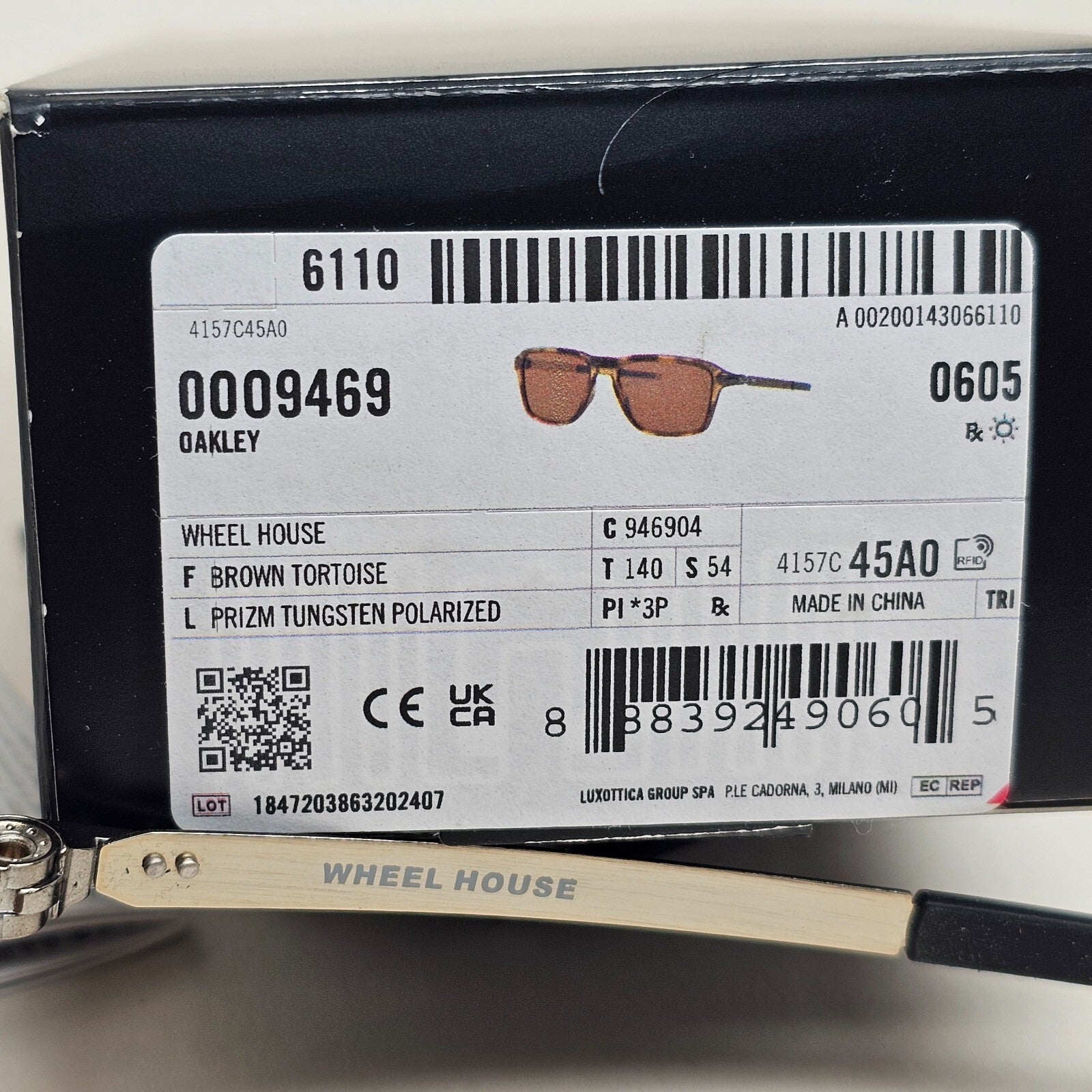 Oakley Sunglasses Wheel House Polarized Brown Tungsten OO 9469 04 54mm