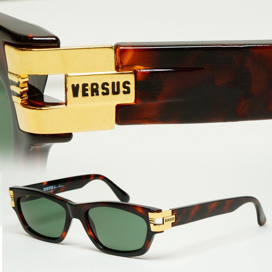 Versus Sunglasses 1996 by Gianni Versace Vintage Brown Green MOD E29 COL 649 [A]